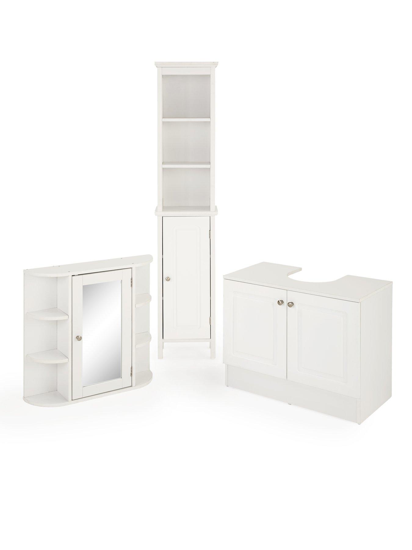 Image 7 of 7 of Very Home Avalon Mirrored Bathroom Wall Cabinet - White&nbsp;- FSC&reg; Certified