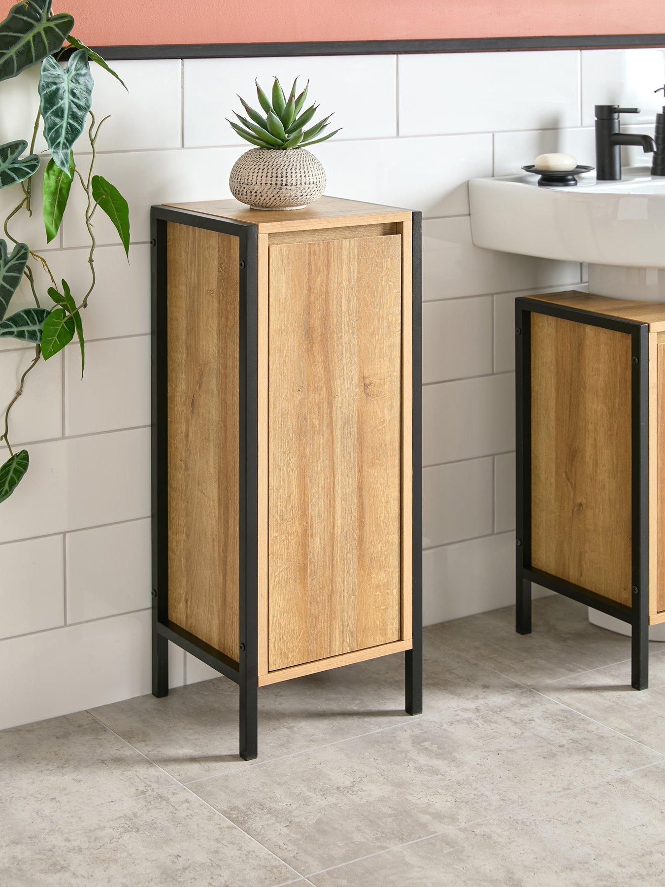 The Very Collection Larson Single Bathroom Console Unit - Dark Oak - FSC® Certified