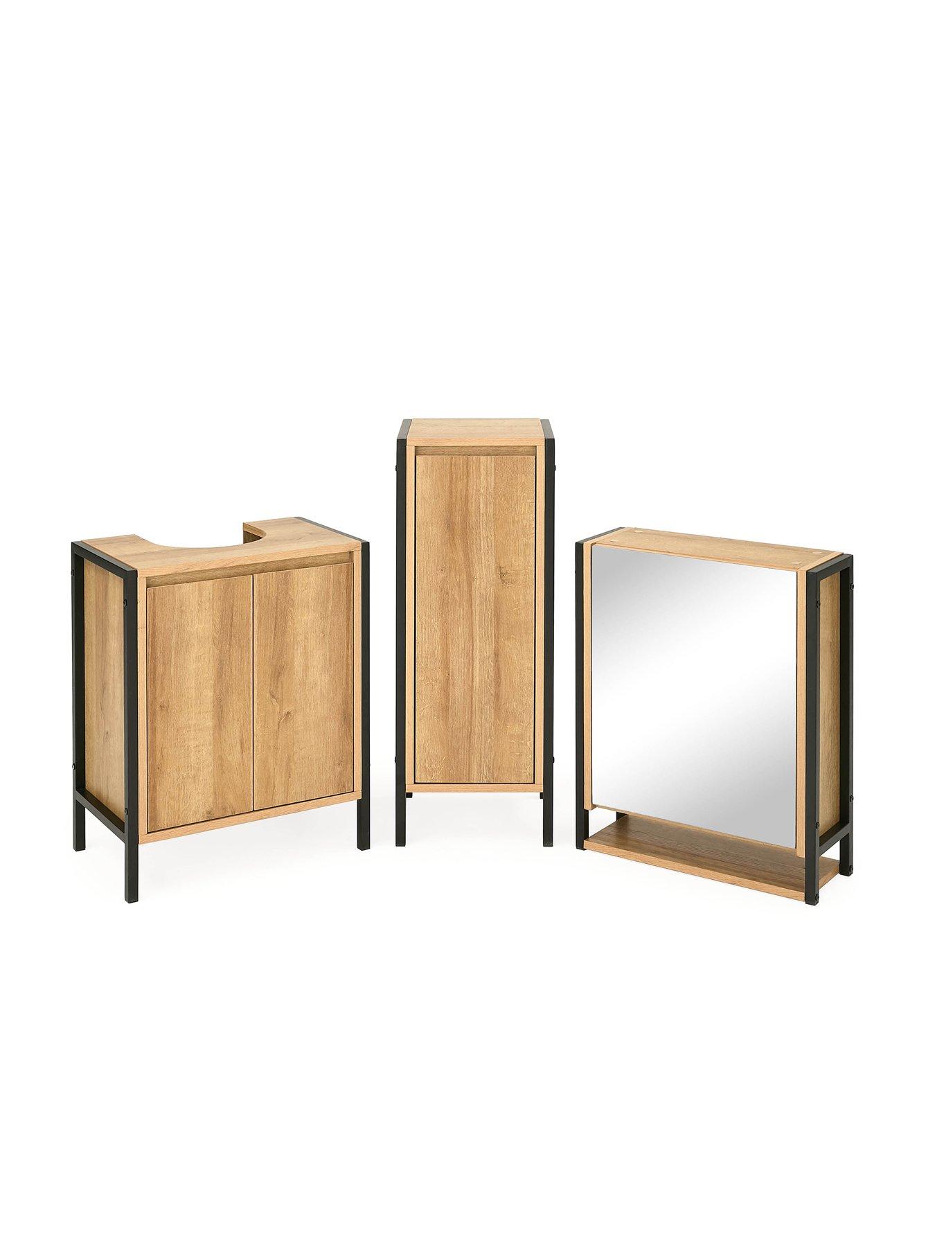 Image 7 of 7 of The Very Collection Larson Single Bathroom&nbsp;Console Unit - Dark Oak - FSC&reg; Certified