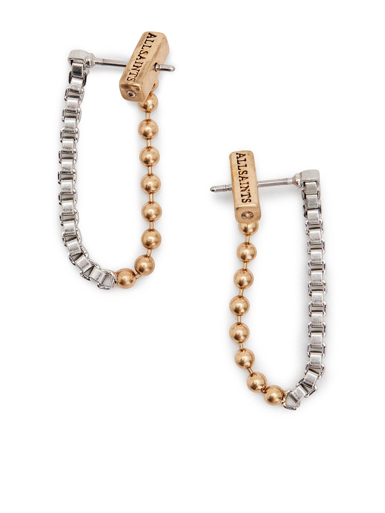 Product photograph of Allsaints Drop Earrings from very.co.uk