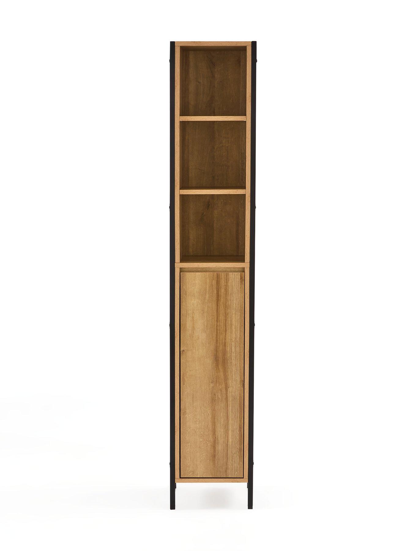 Image 3 of 7 of The Very Collection Larson Tall Bathroom&nbsp;Cabinet&nbsp;&nbsp;- Dark Oak - FSC&reg; Certified