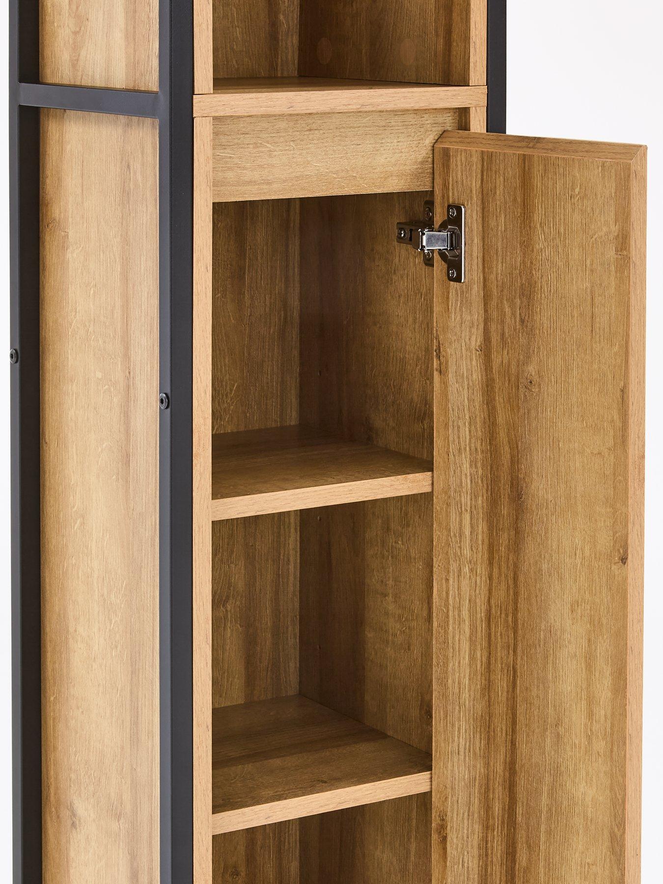 Image 6 of 7 of The Very Collection Larson Tall Bathroom&nbsp;Cabinet&nbsp;&nbsp;- Dark Oak - FSC&reg; Certified