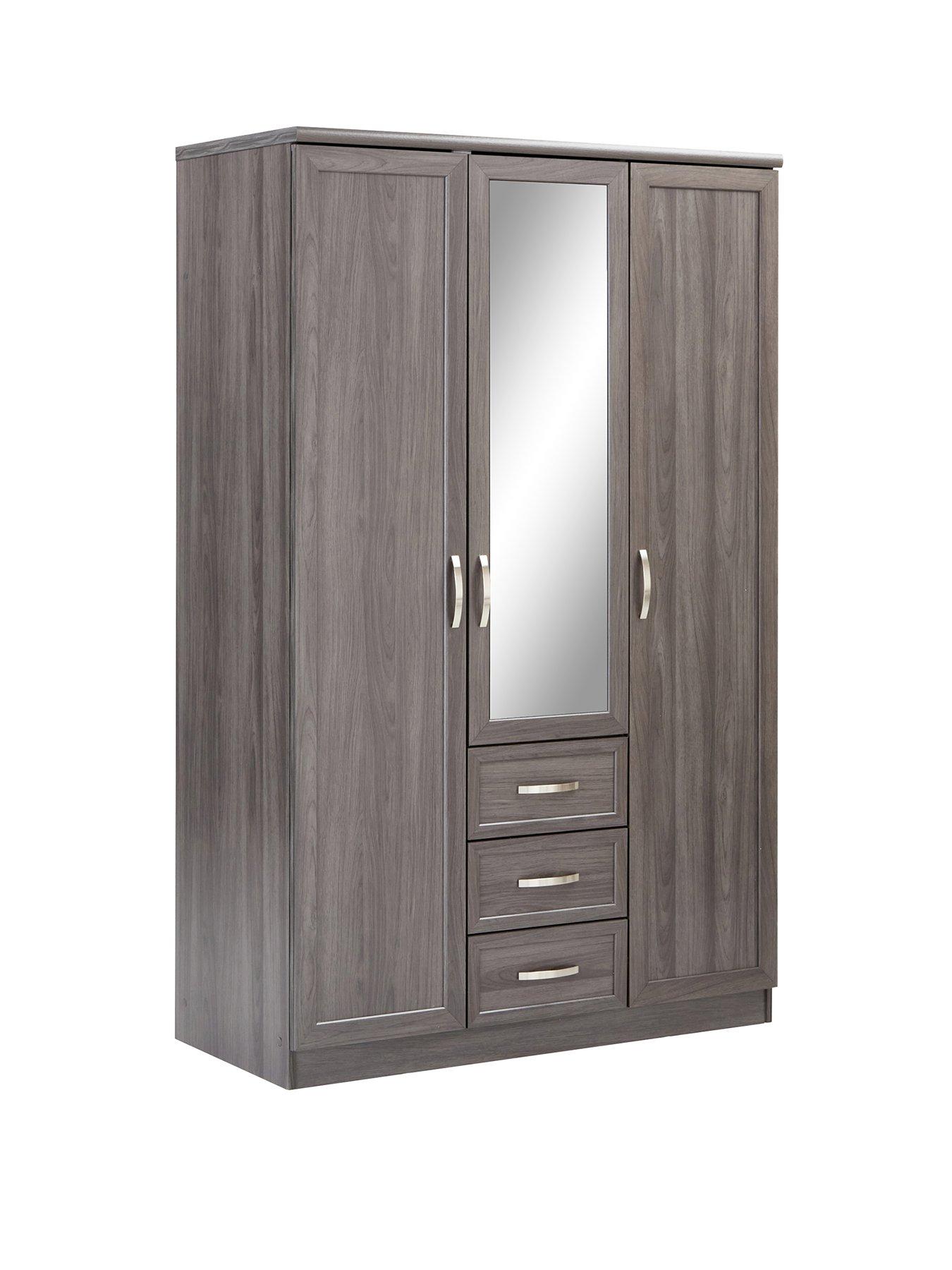 Image 3 of 7 of Very Home Camberley 3 Piece Package - 3 Door, 3 Drawer Mirrored Wardrobe, 5 Drawer Chest and&nbsp;3 Drawer Bedside Chest