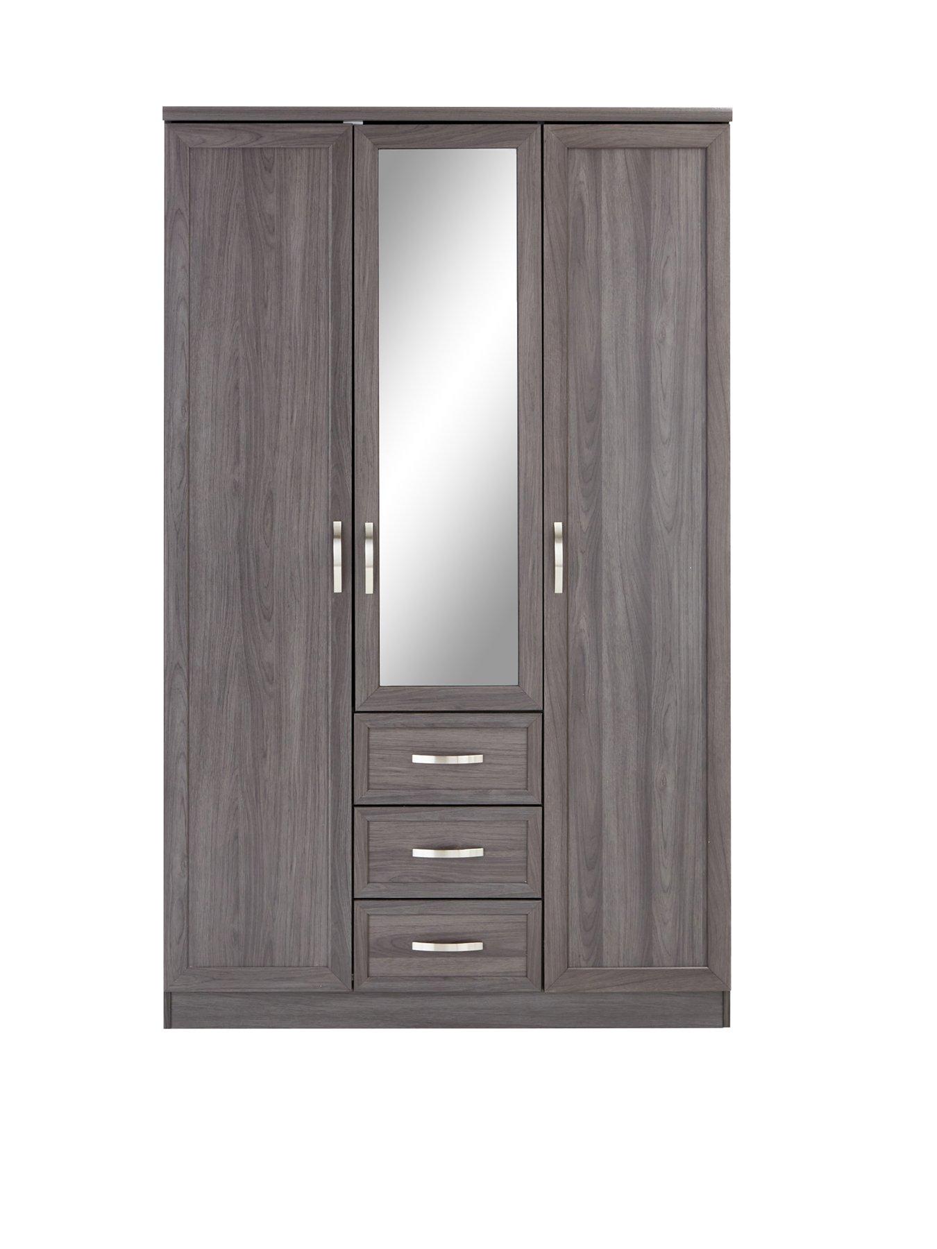 Image 4 of 7 of Very Home Camberley 3 Piece Package - 3 Door, 3 Drawer Mirrored Wardrobe, 5 Drawer Chest and&nbsp;3 Drawer Bedside Chest