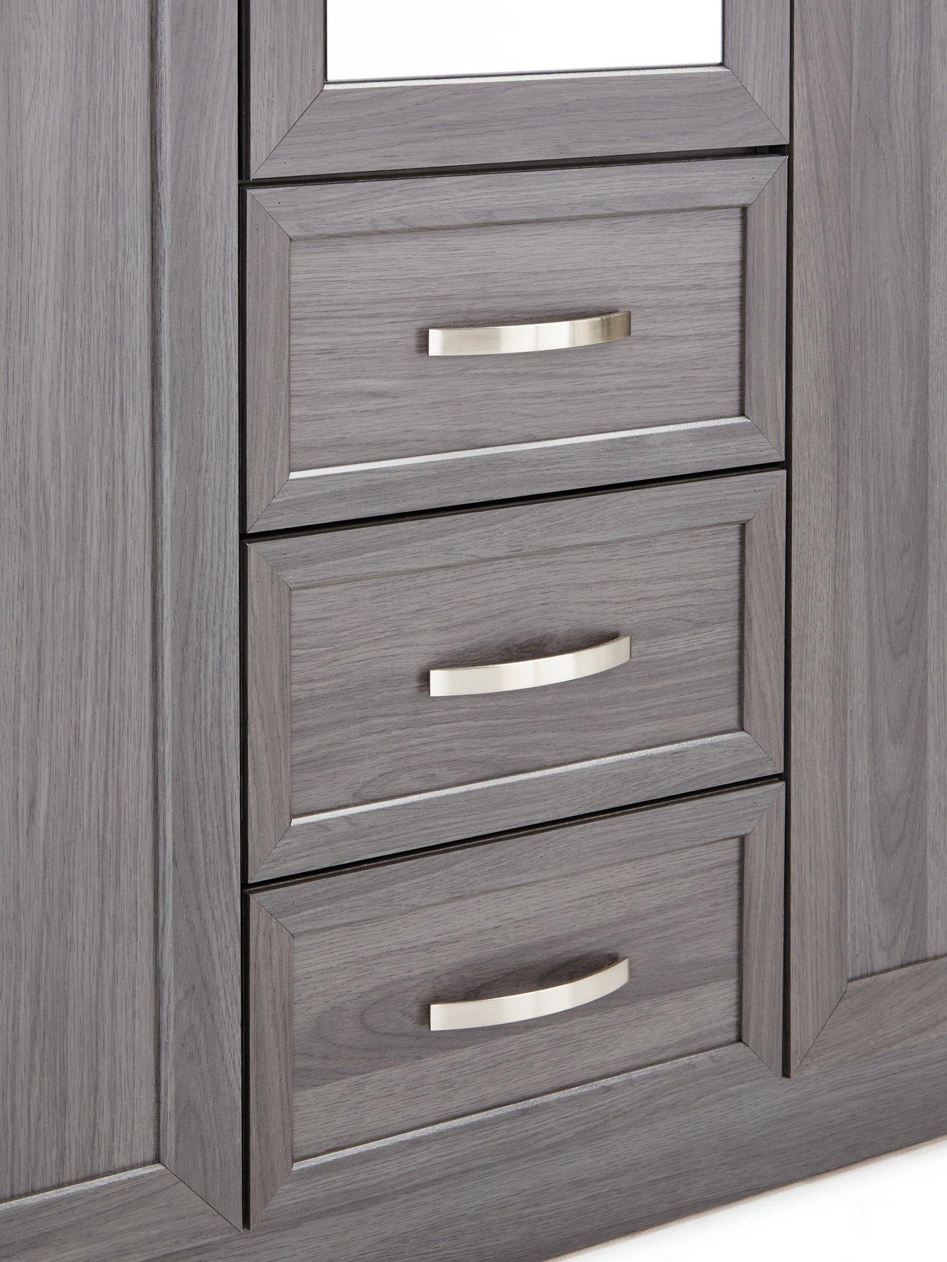Image 6 of 7 of Very Home Camberley 3 Piece Package - 3 Door, 3 Drawer Mirrored Wardrobe, 5 Drawer Chest and&nbsp;3 Drawer Bedside Chest