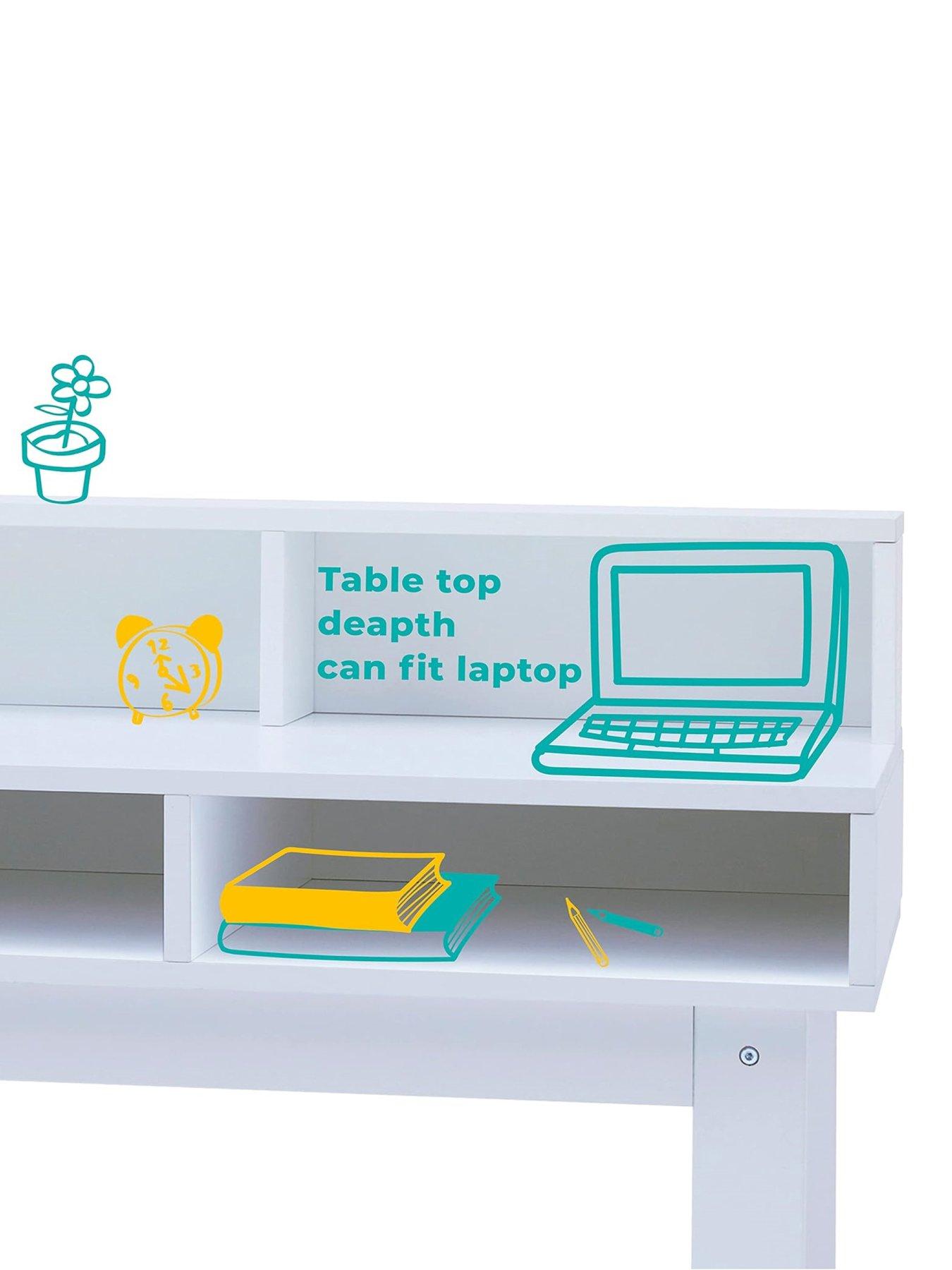 Image 4 of 6 of Teamson Kids Fantasy Fields Kids Wooden Desk & Chairs Set With Storage