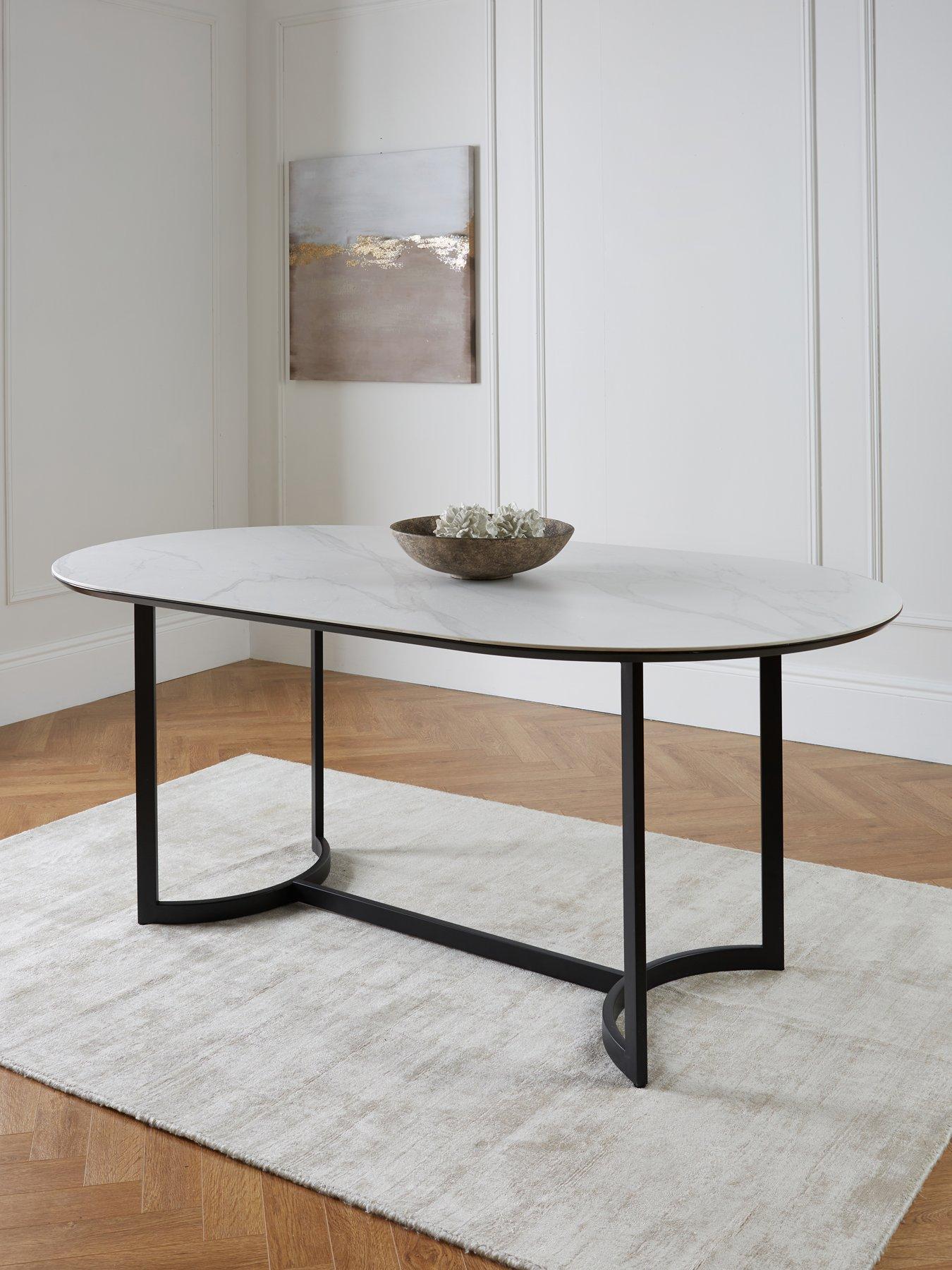 undefined Alba 180 cm Ceramic Top Oval Dining Table