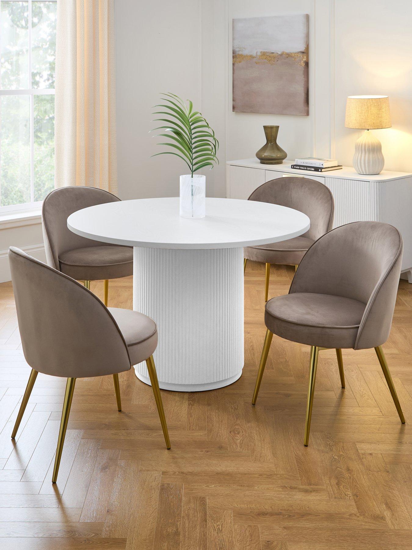 undefined Carina Round Dining Table & 4 Chairs