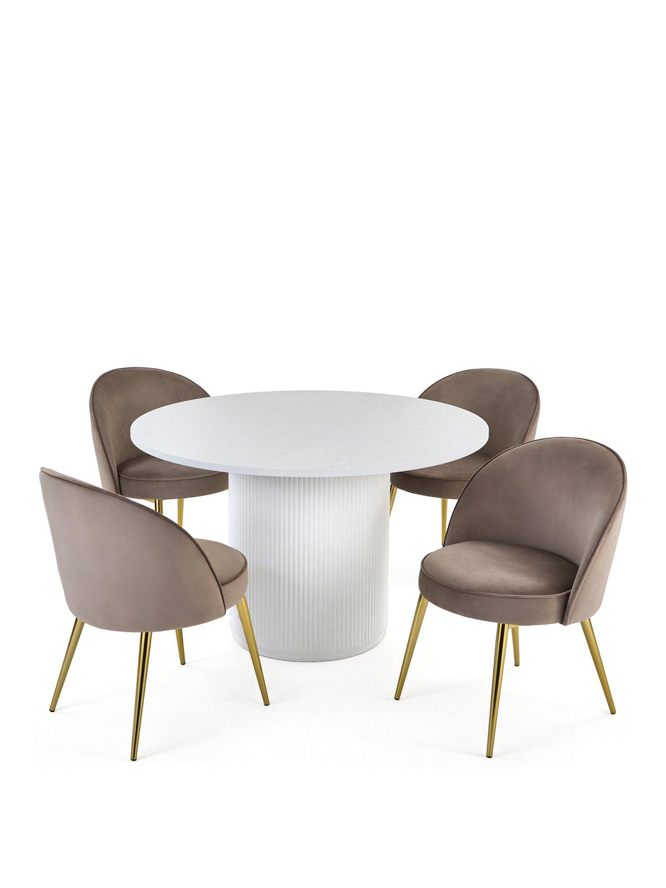 Image 2 of 7 of Very Home Carina Round Dining Table &amp; 4 Chairs