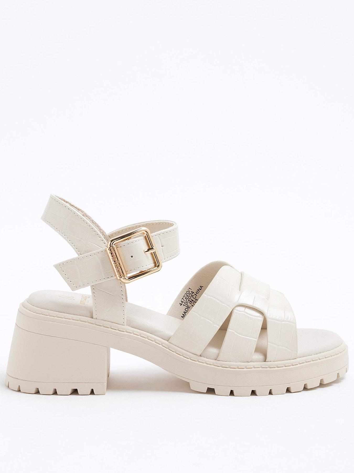 undefined Girls Weave Espadrille Sandal - Cream