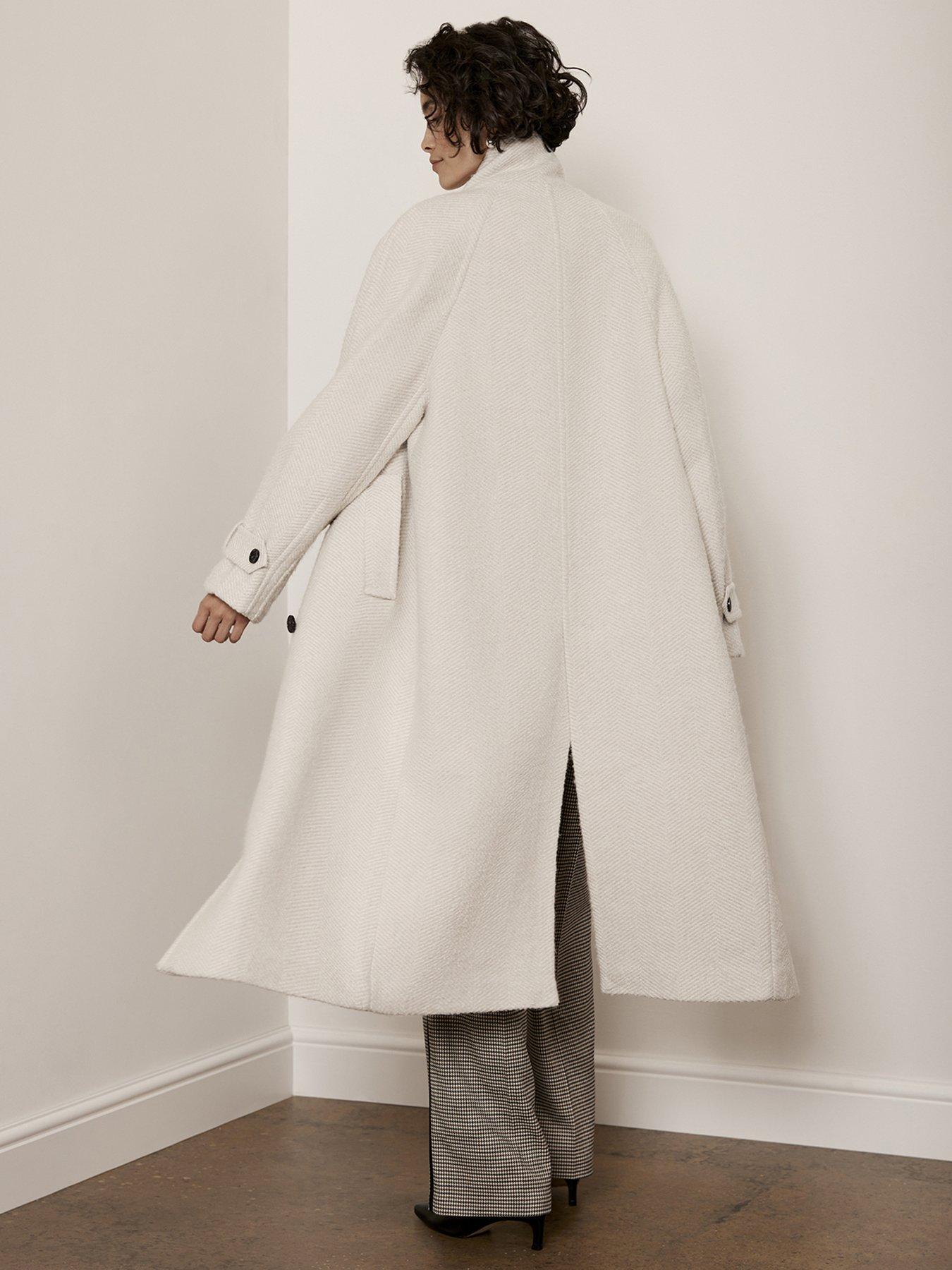 Mint velvet clove funnel neck boucle coat best sale