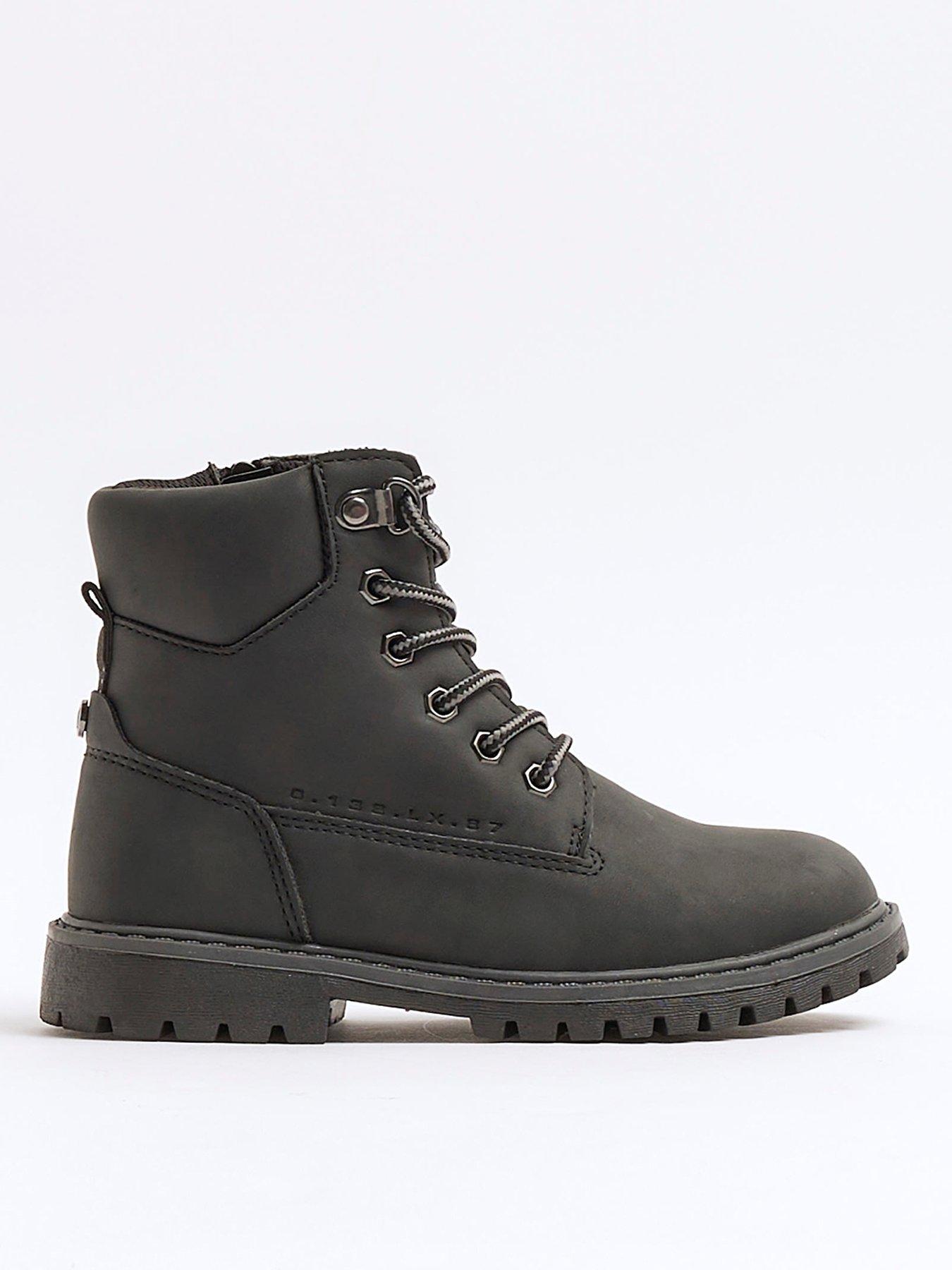 undefined Older Boy Worker Boots - Black