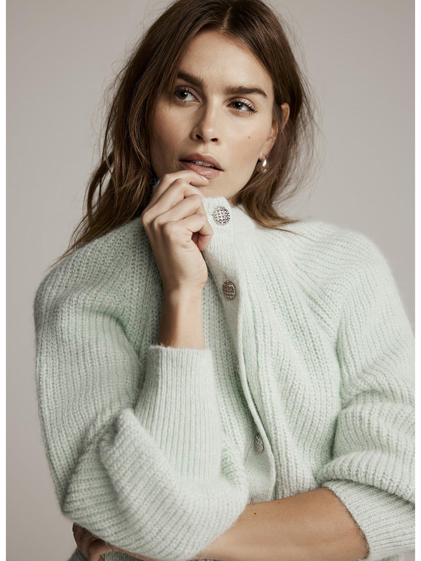 Mint Velvet Mint Green Knitwear Mint Velvet Military Button