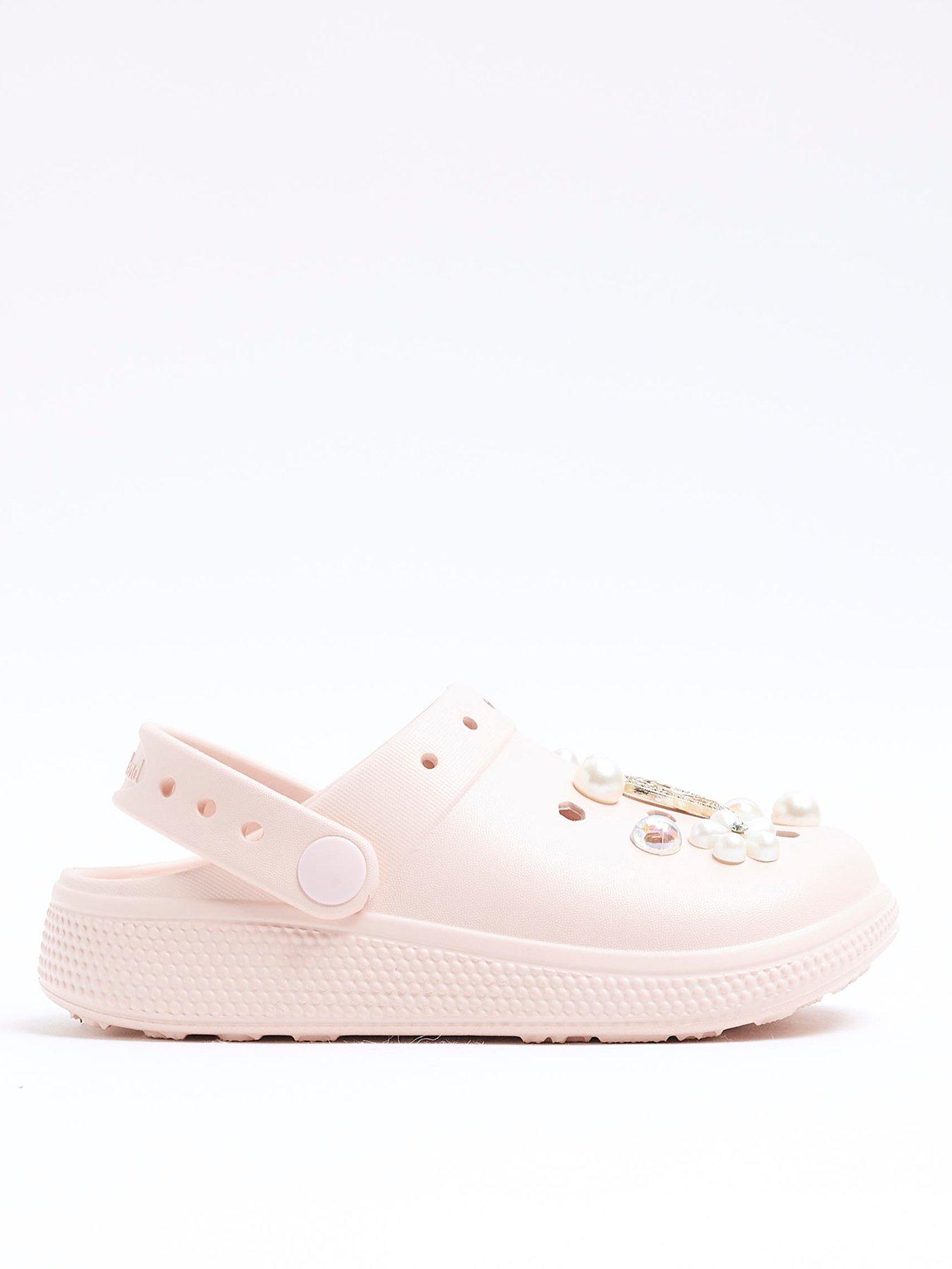 undefined Girls Gem Clogs - Baby Pink