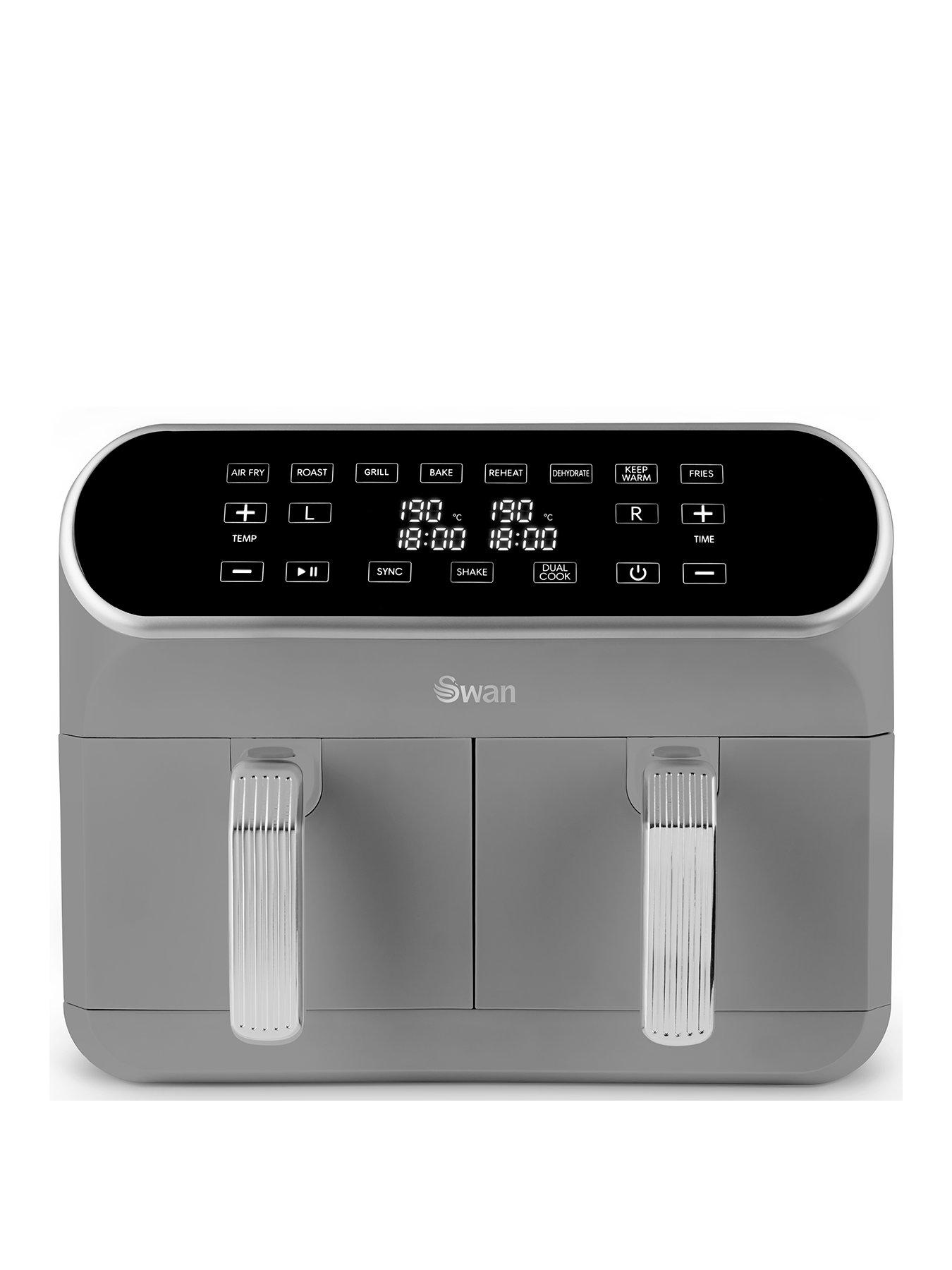 undefined Retro 8L Dual Air Fryer - Grey