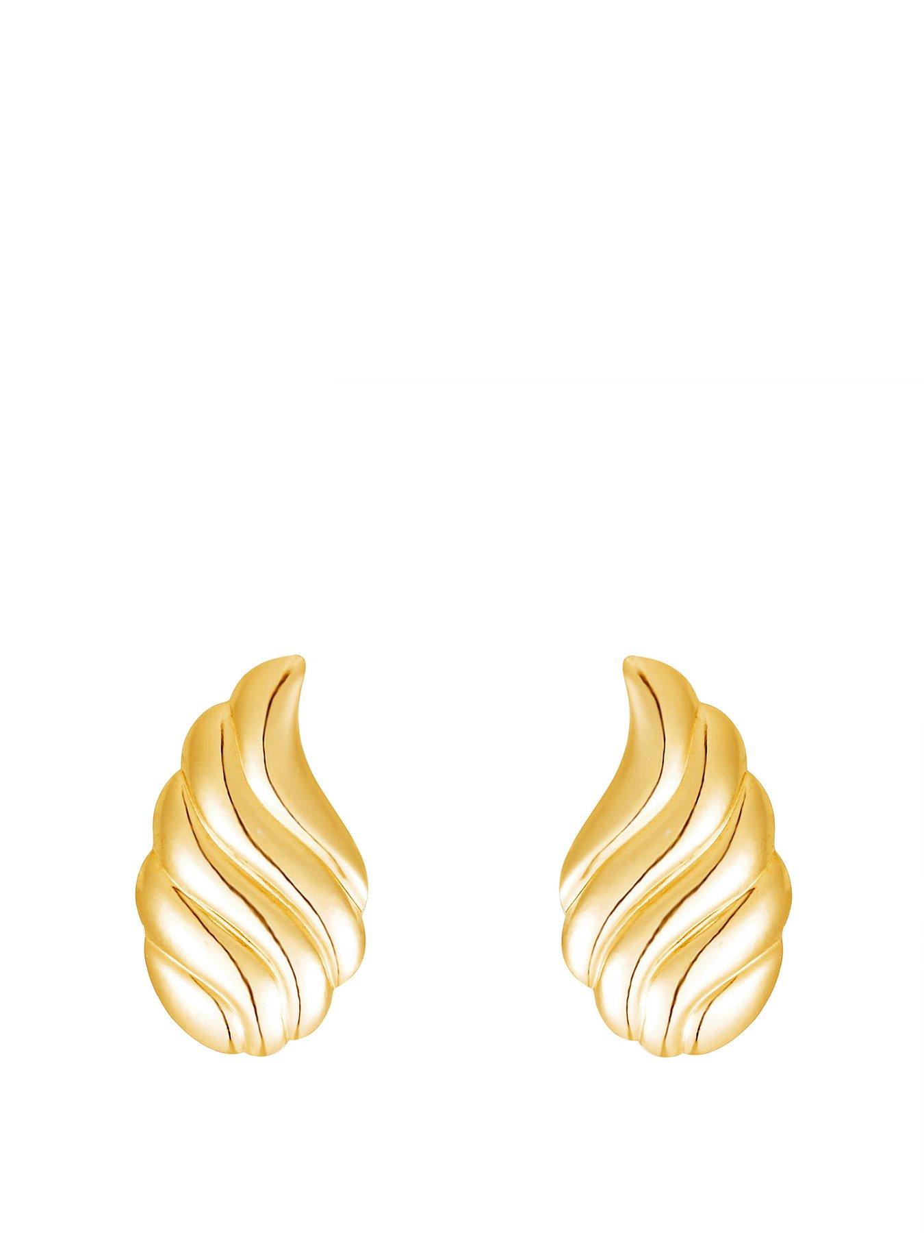 Product photograph of The Love Collection Flame Swirl Stud Earrings from very.co.uk