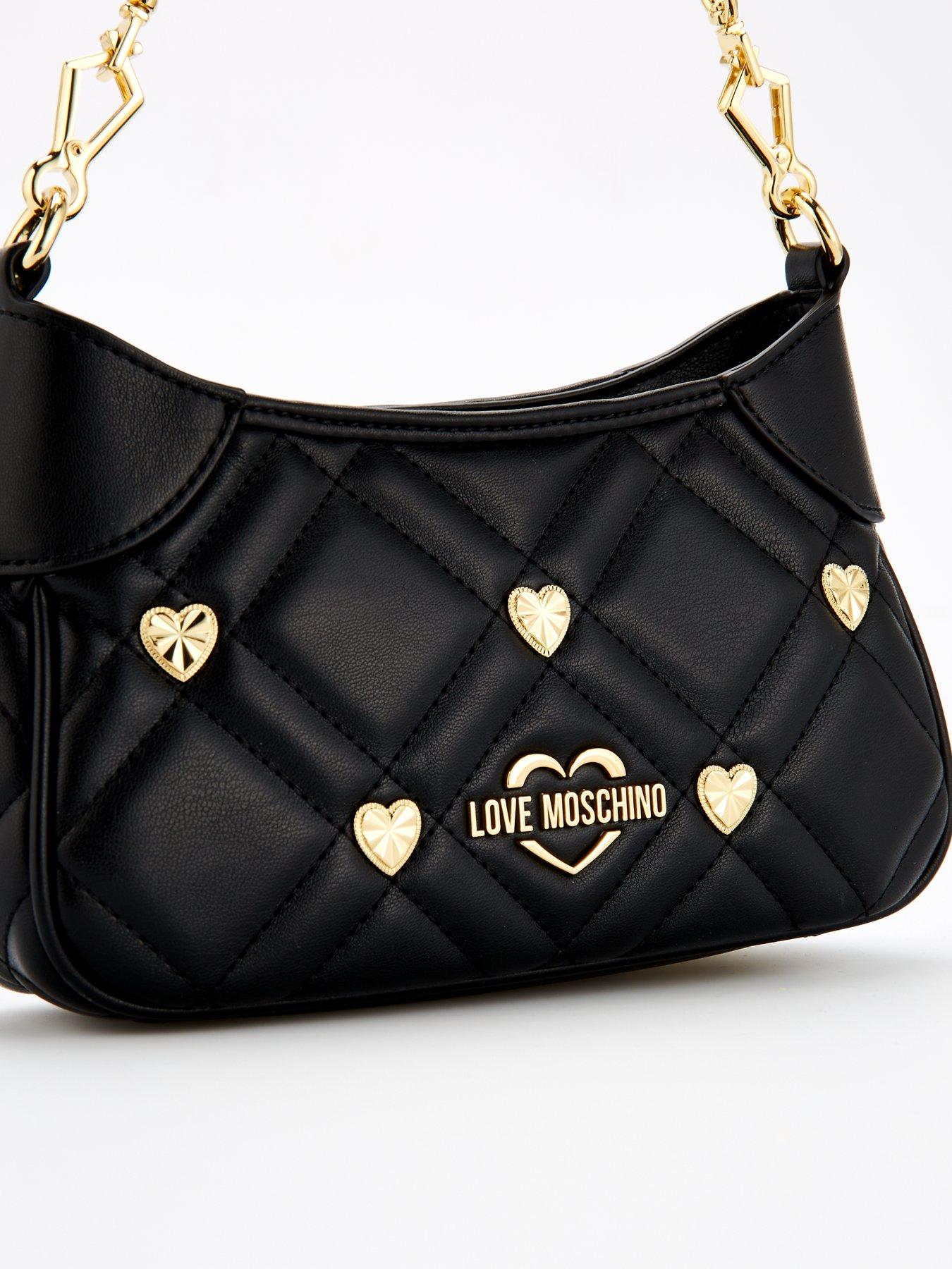 Glamood Heart Shaped Moschino Mini Leather Crossbody Bag Love