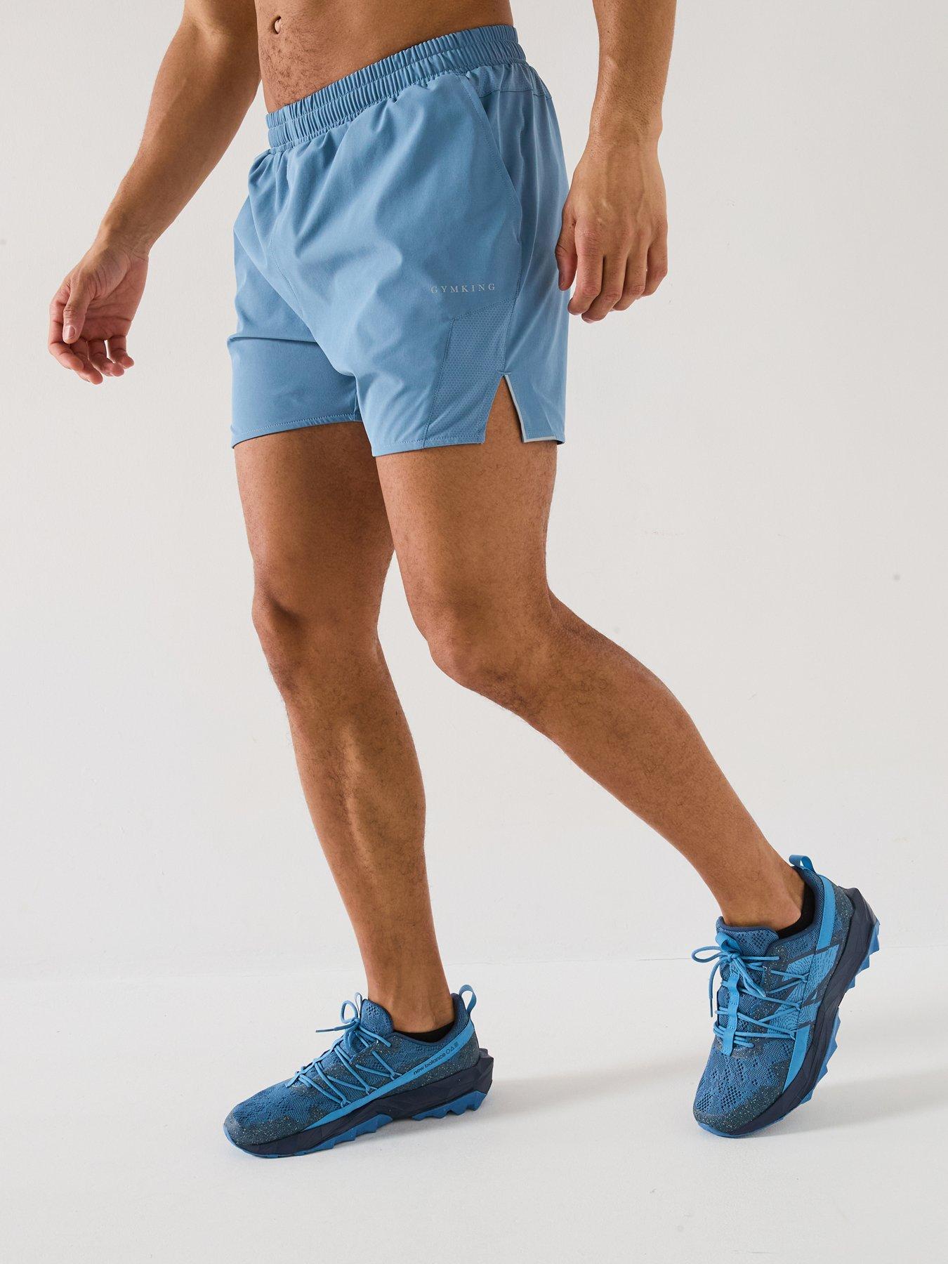 Gym King Men's Hex 6 Inch Shorts - Blue