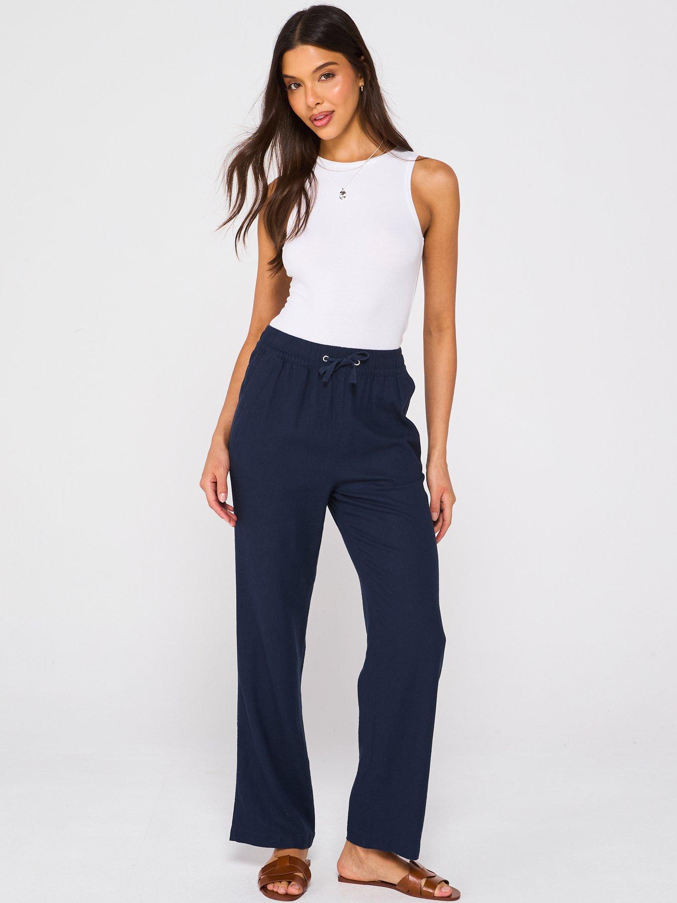 Image 6 of 6 of Everyday Linen Blend Trousers - Navy