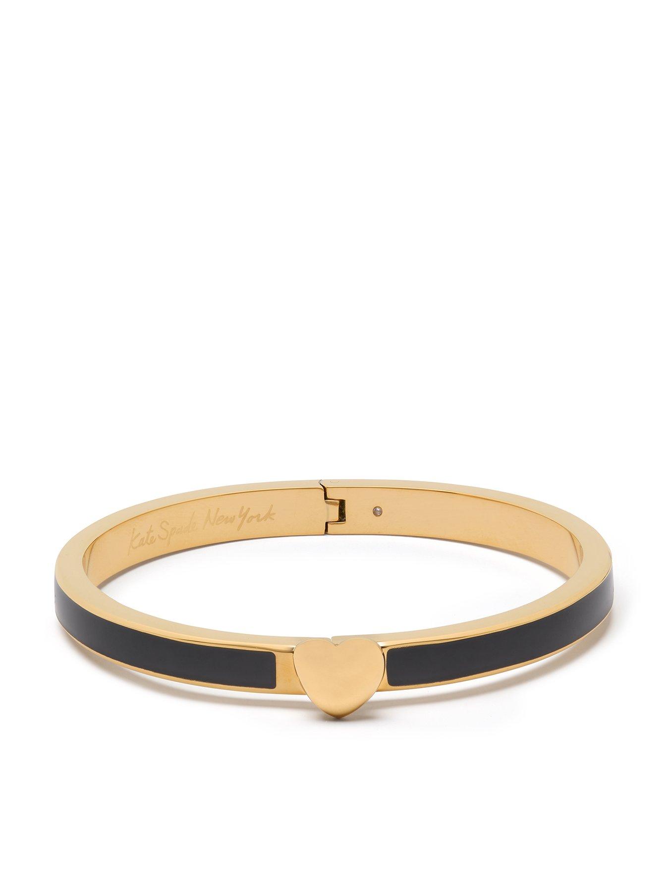 Kate Spade New York Heart You Enamel Hinged Bangle Black Very