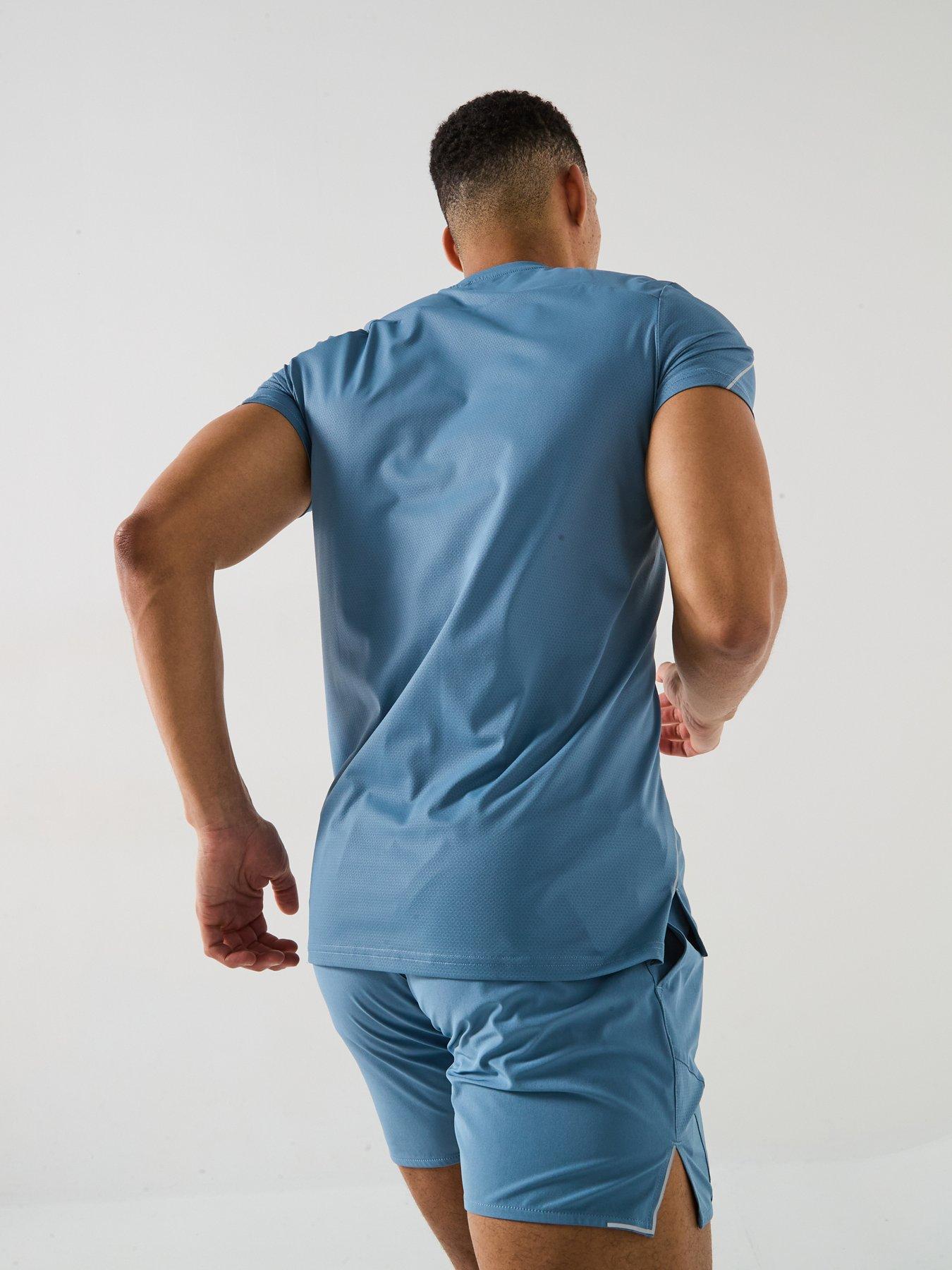 Image 2 of 6 of Gym King Men's Hex Tee - Blue