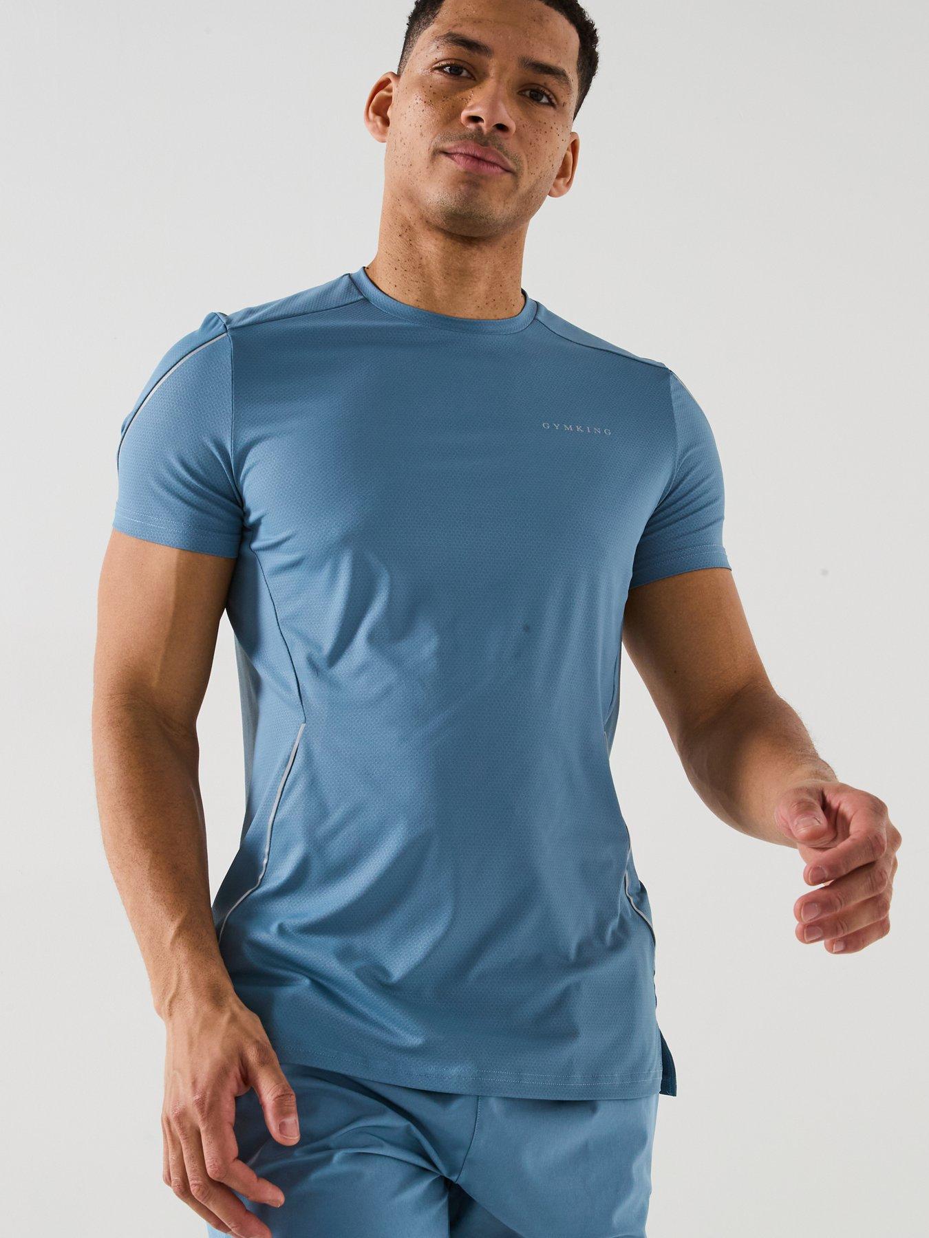 Image 5 of 6 of Gym King Men's Hex Tee - Blue