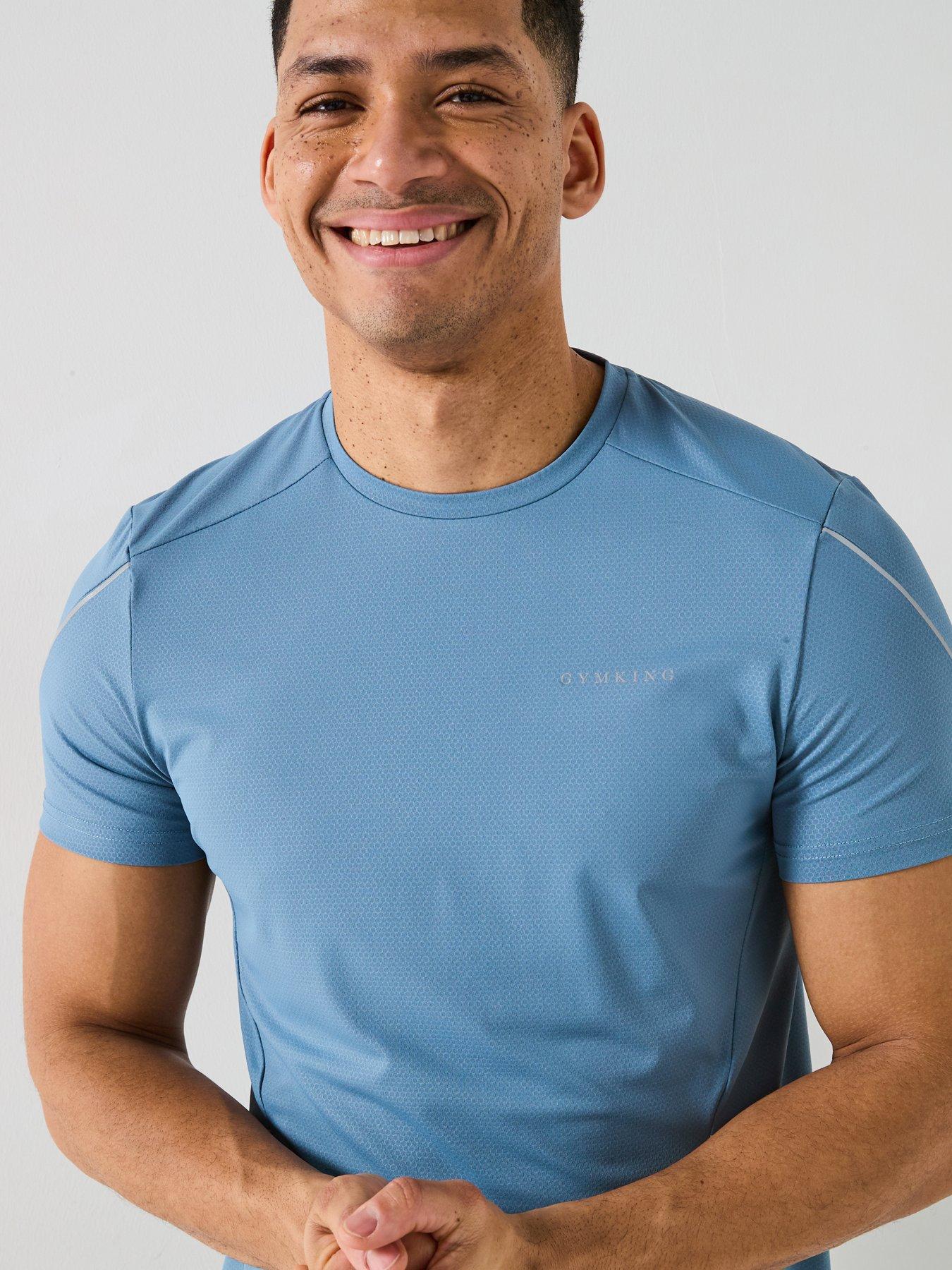 Image 6 of 6 of Gym King Men's Hex Tee - Blue