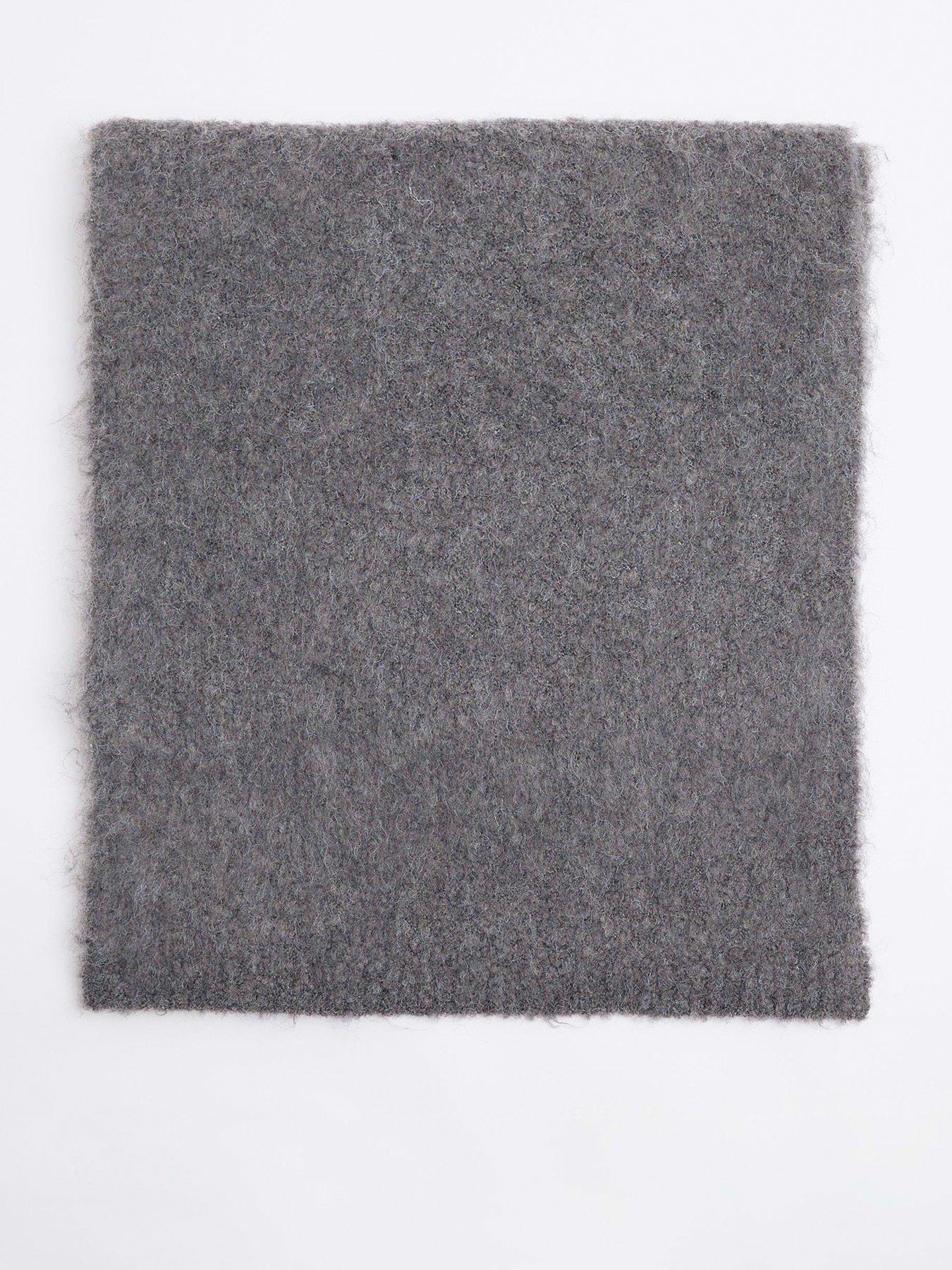 undefined Fluffy Brushed Scarf - Grey
