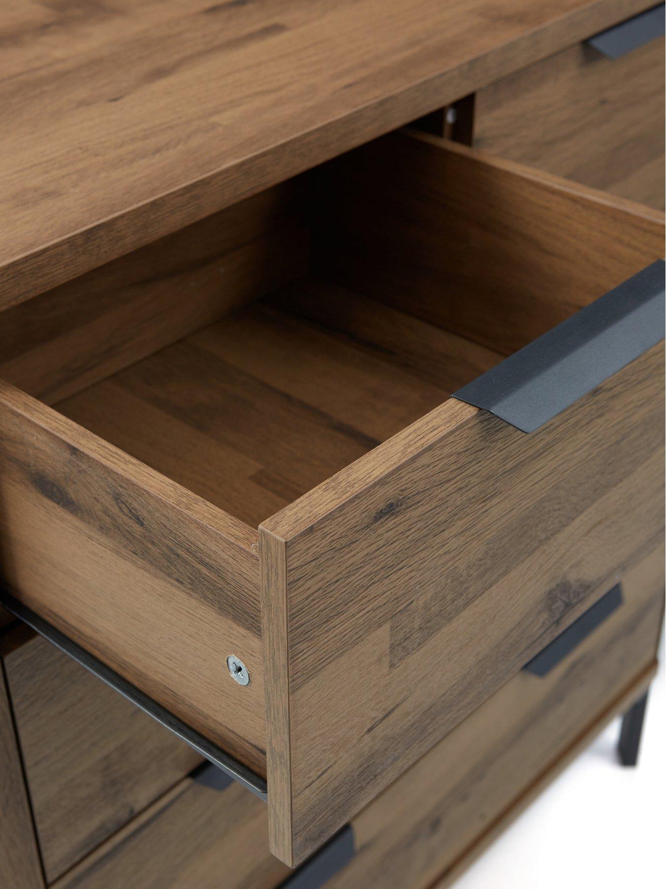 Image 4 of 7 of The Very Collection Harlem 2&nbsp;+ 3&nbsp;Drawer Chest - Mid Oak -&nbsp;FSC&reg; Certified