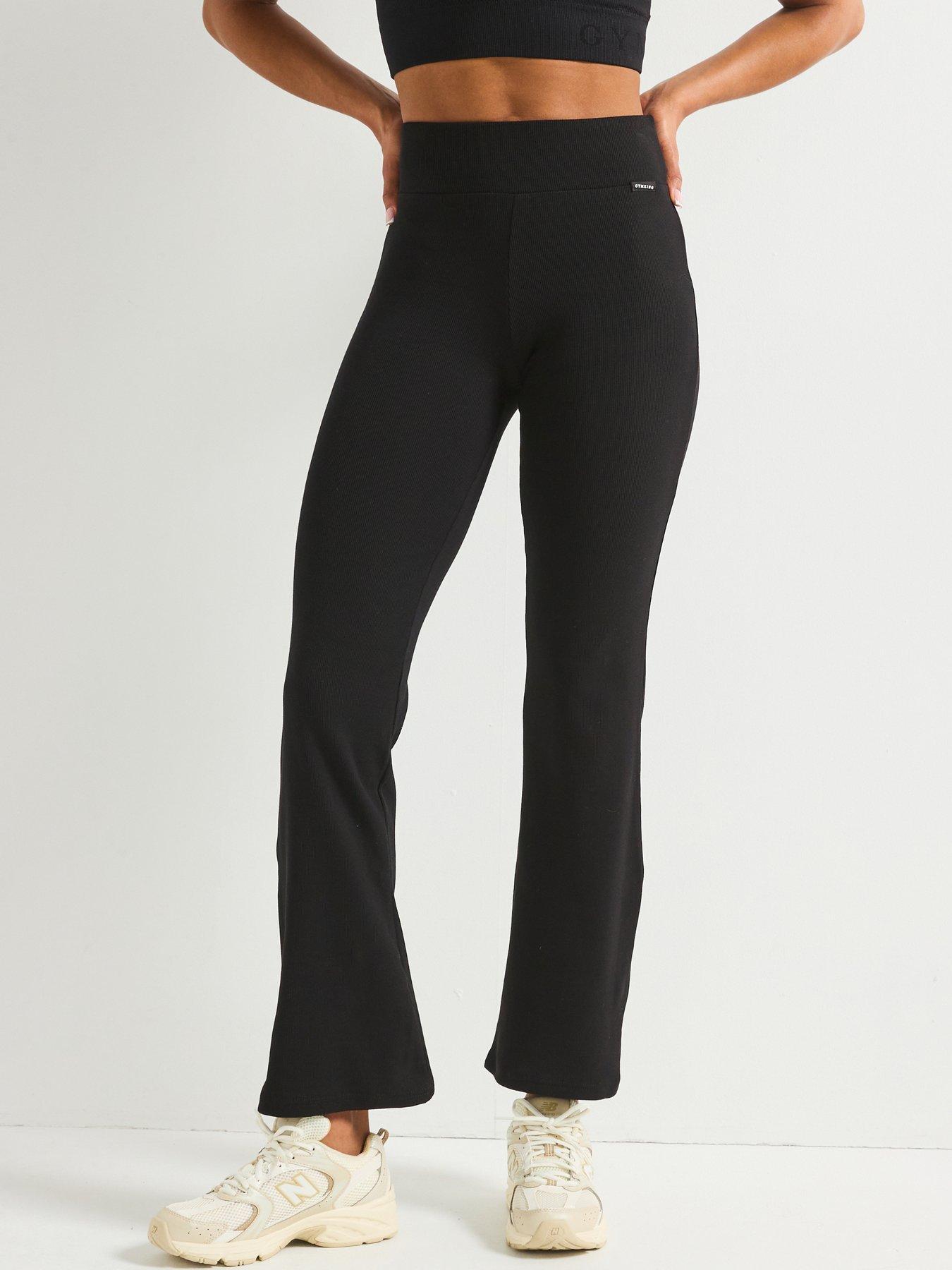 Gym King Women's 365 Rib Flared Leggings - Black