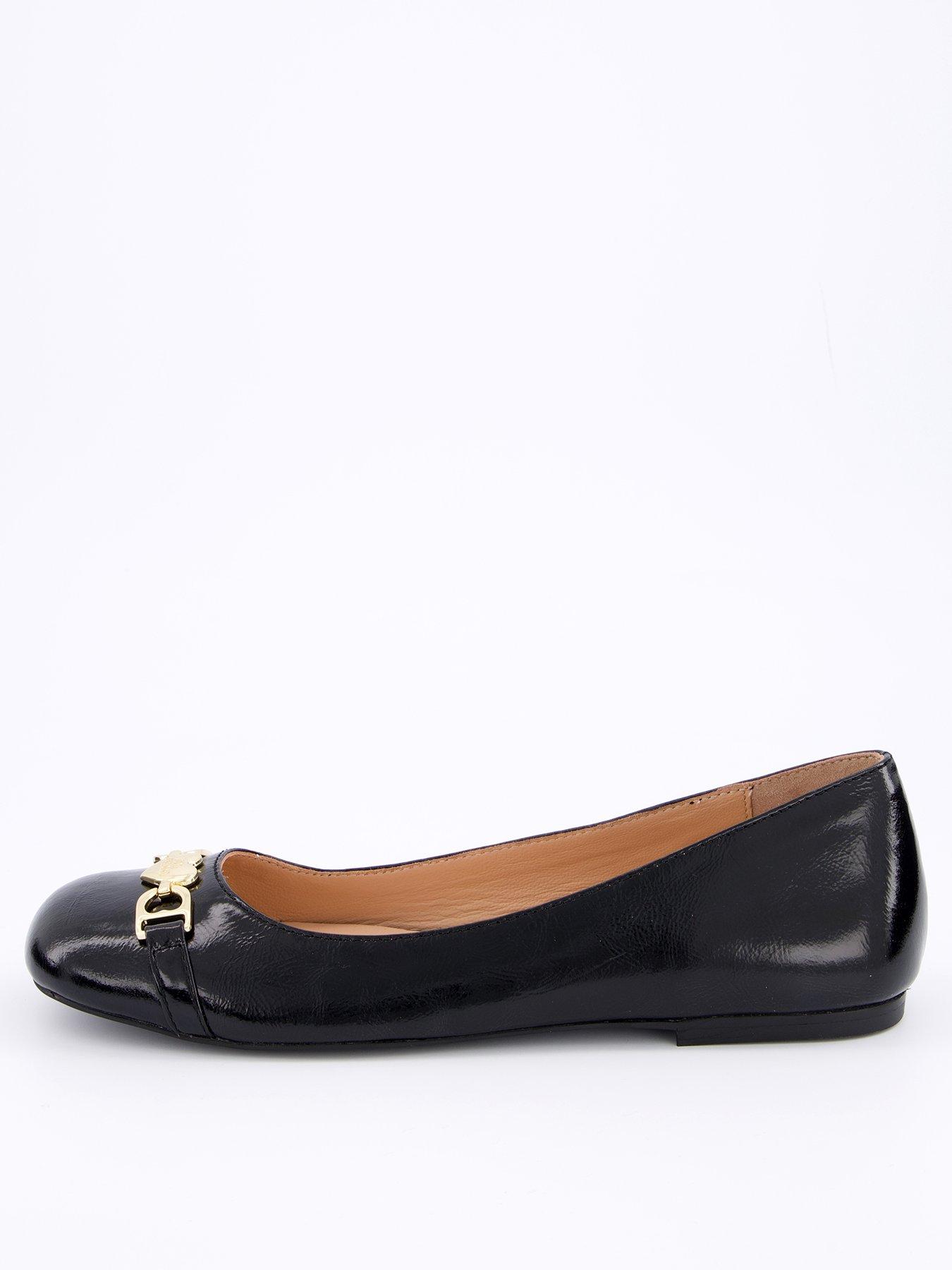 Image 1 of 6 of LOVE MOSCHINO Chain Ballet Pumps - Black