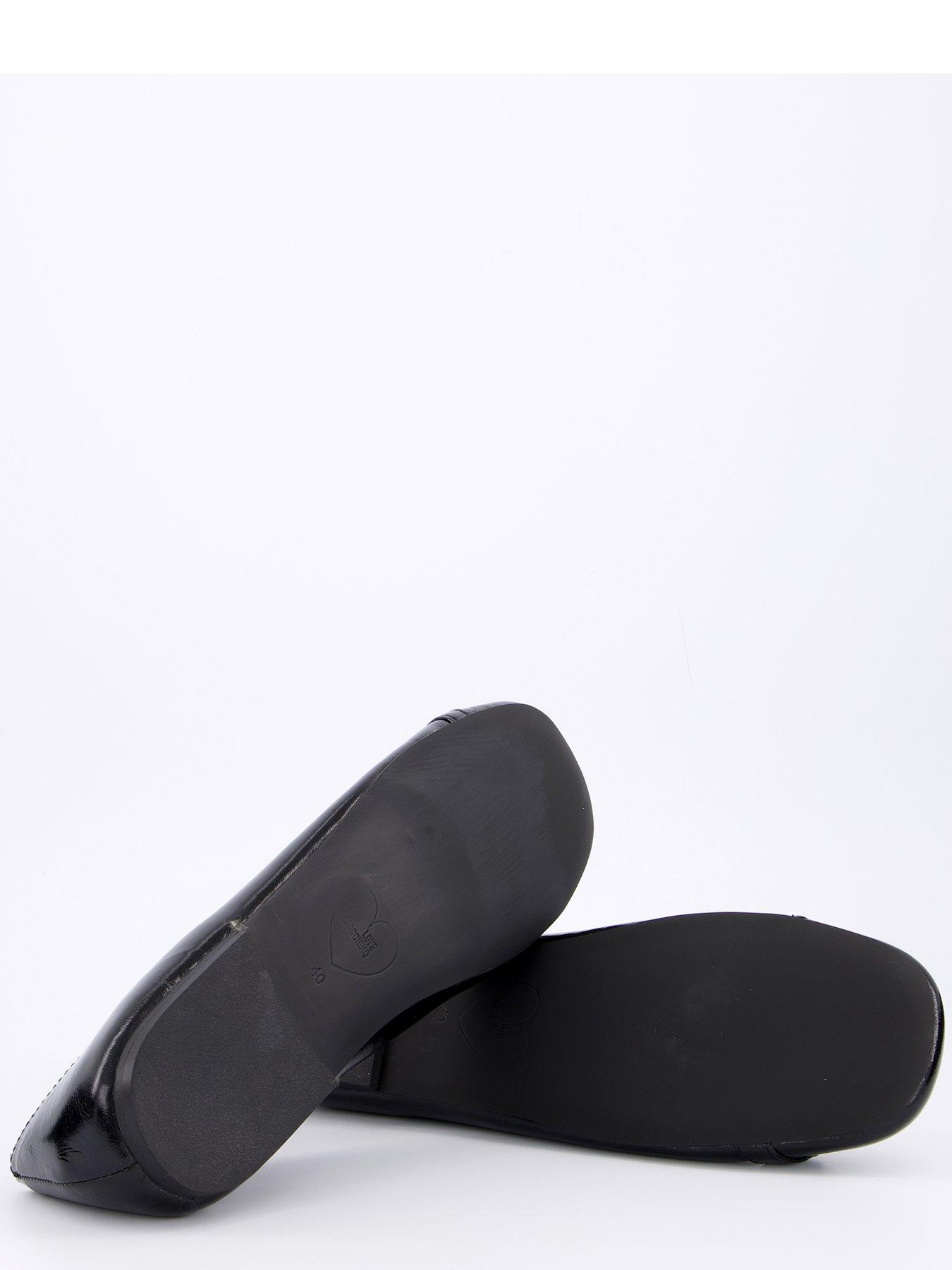 Image 4 of 6 of LOVE MOSCHINO Chain Ballet Pumps - Black