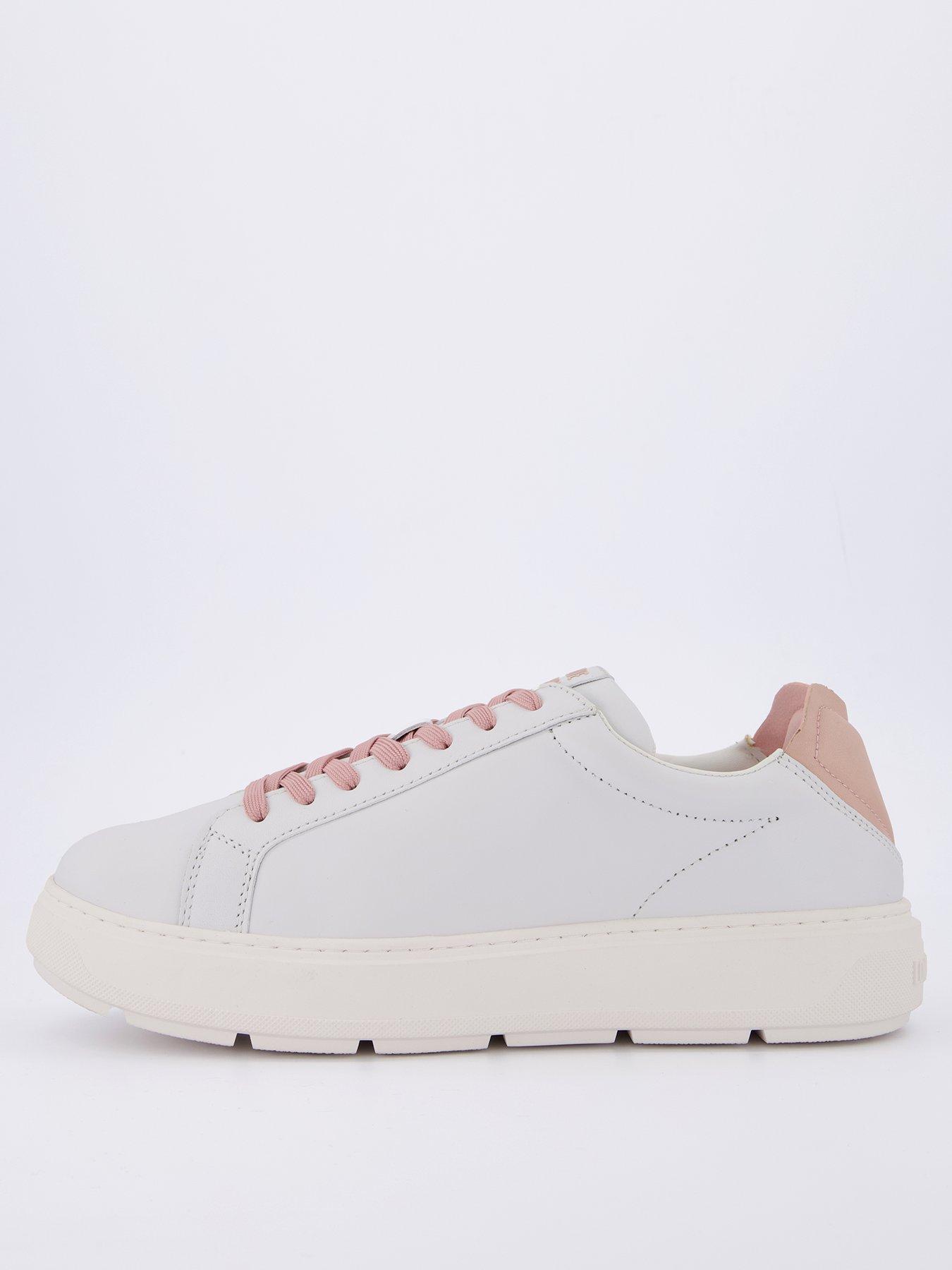 undefined Chunky Glitter Heart Trainers - White