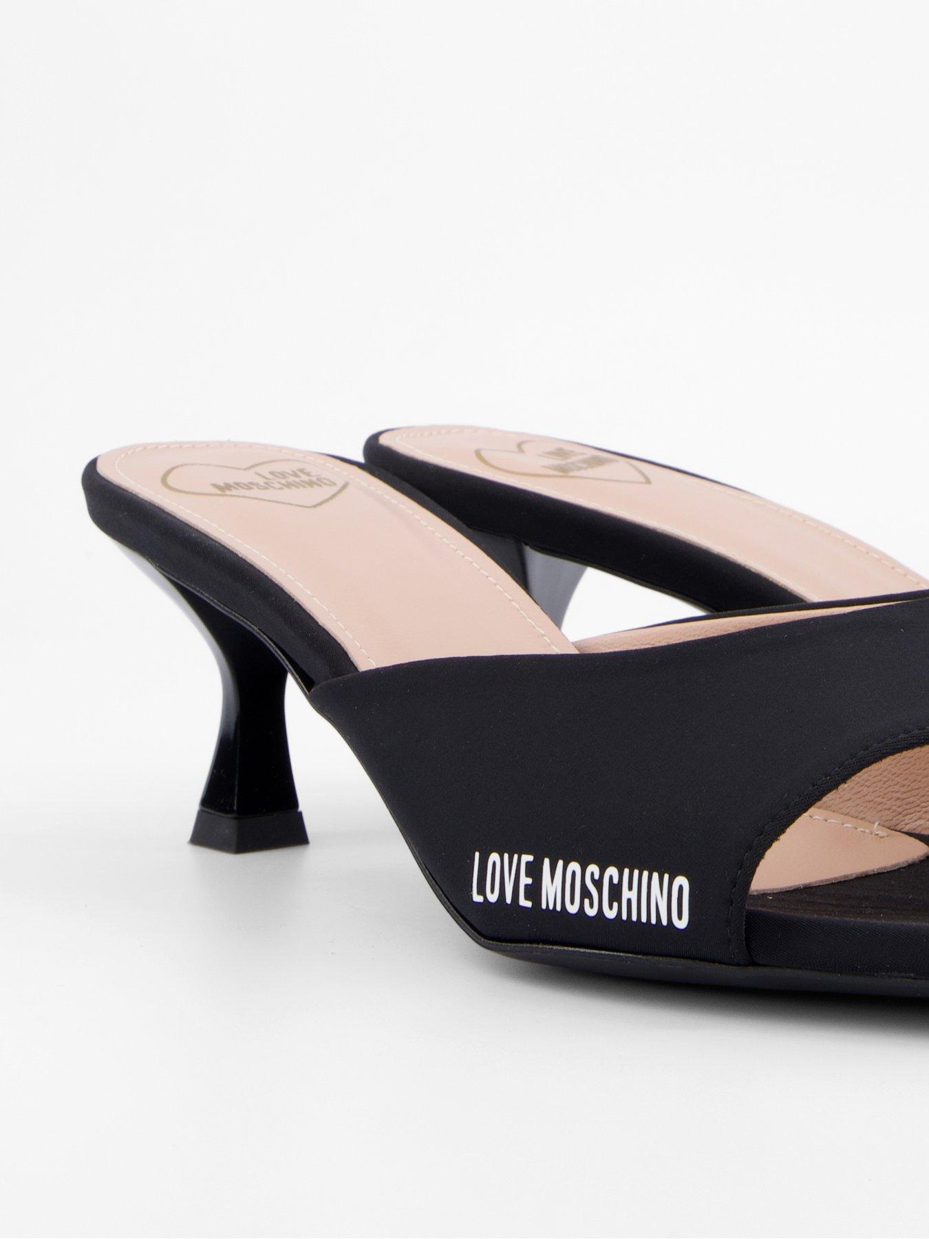 Image 5 of 6 of LOVE MOSCHINO Logo Kitten Heel Mule
