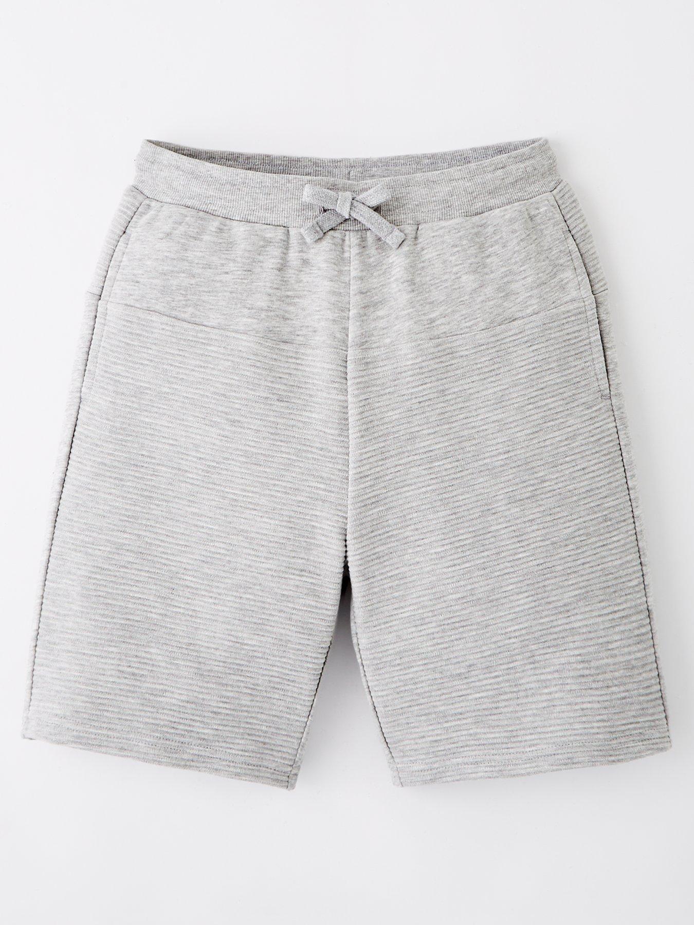 undefined Boys Ottoman Rib Short - Grey Marl