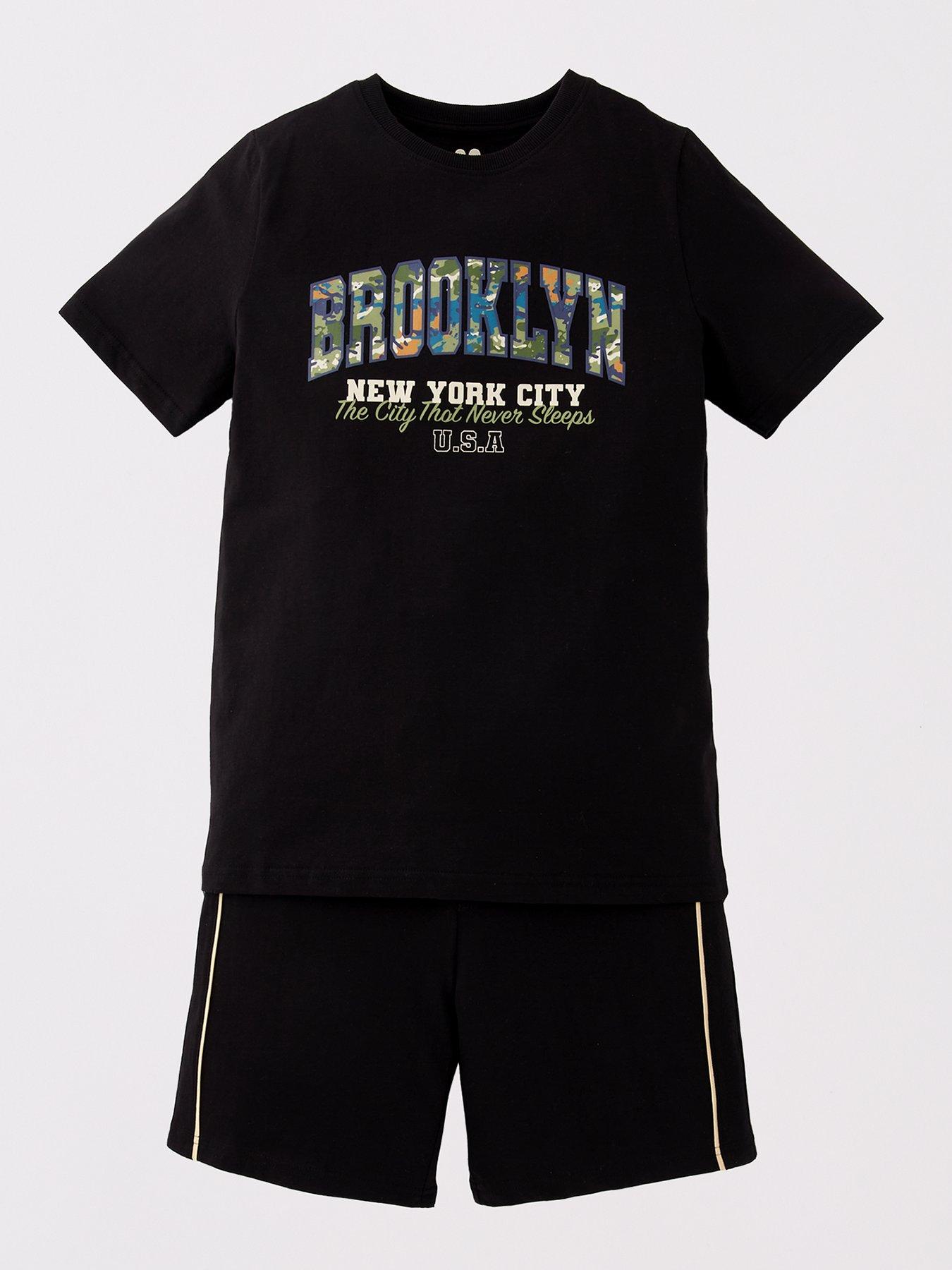 Image 2 of 5 of V by Very Boys 2 Pack Brooklyn Camo Shortie Pyjama Set - Multi
