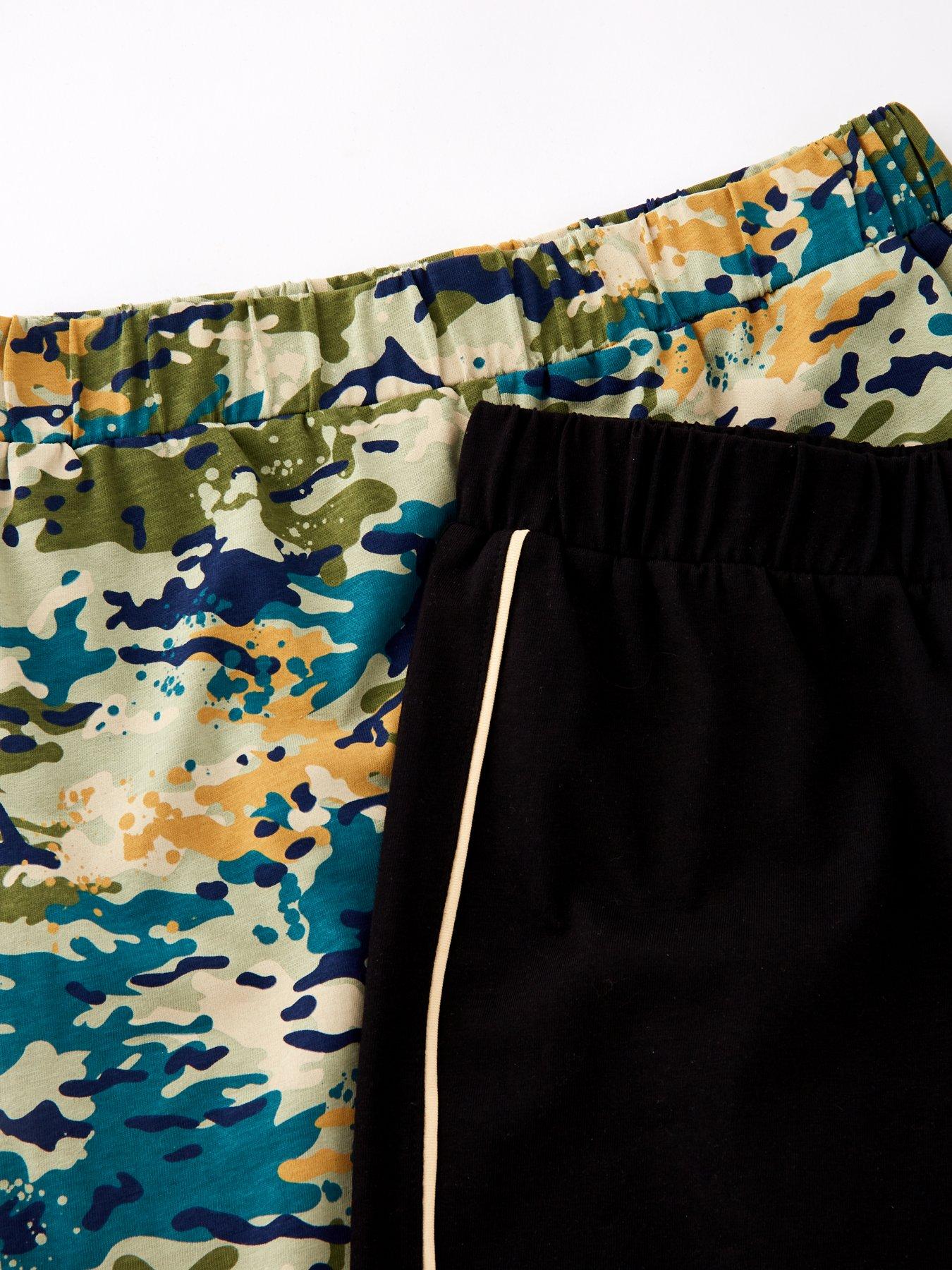 Image 5 of 5 of V by Very Boys 2 Pack Brooklyn Camo Shortie Pyjama Set - Multi