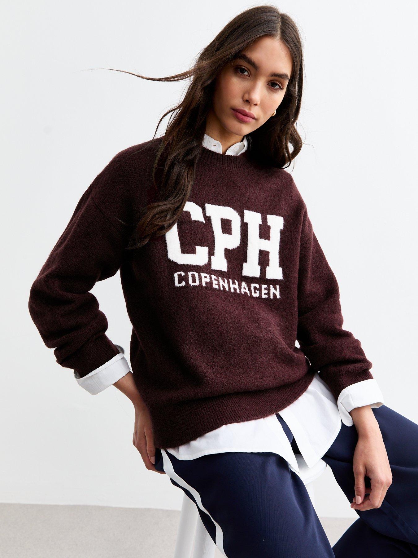 undefined Burgundy Copenhagen Knit Jumper