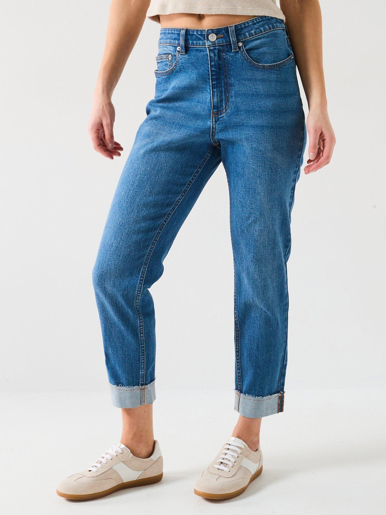 V by Very Girlfriend Straight Jeans - Dark Wash