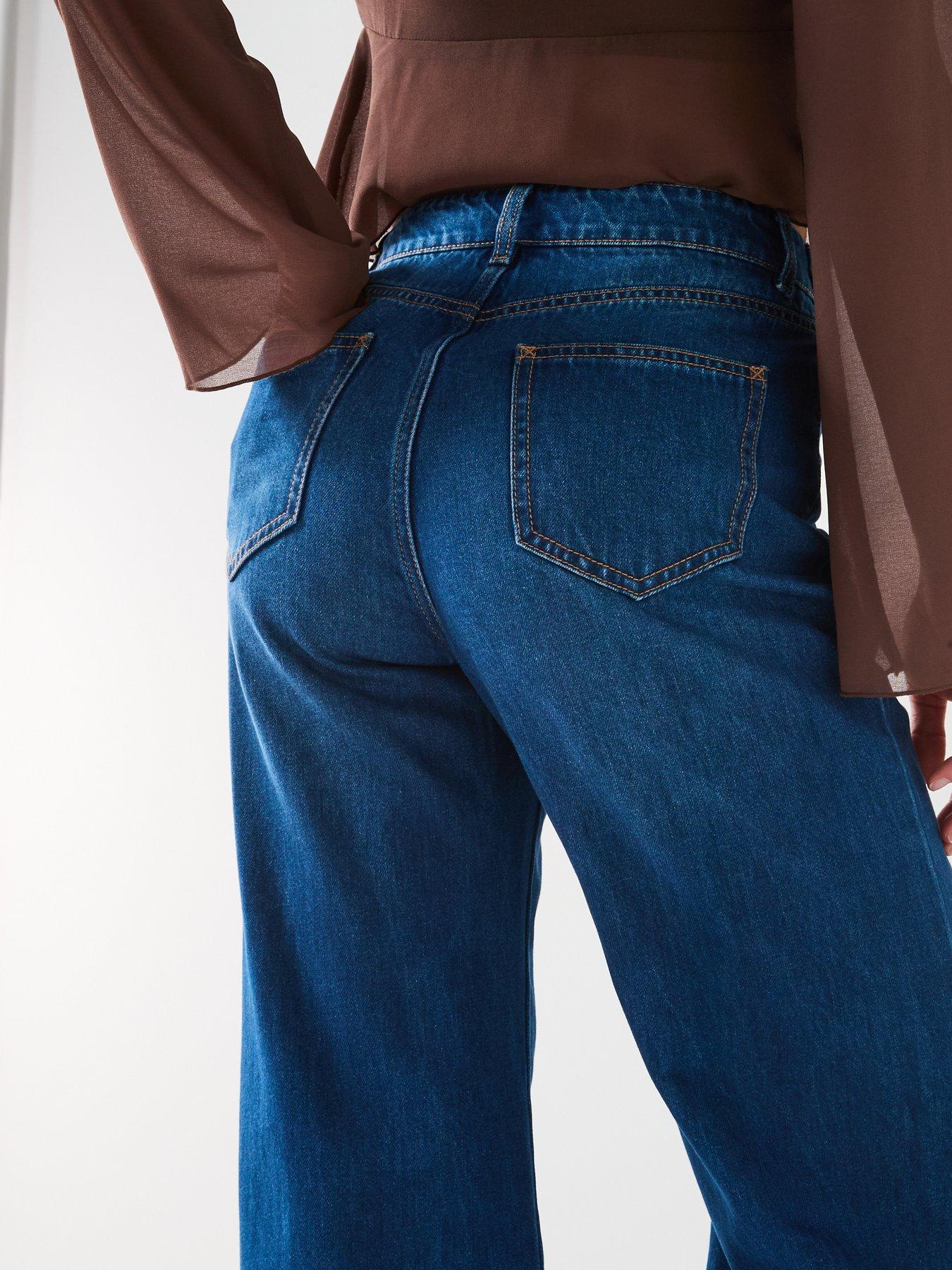 Image 5 of 6 of The Very Collection Supersoft Wide Leg Jeans - Dark Wash