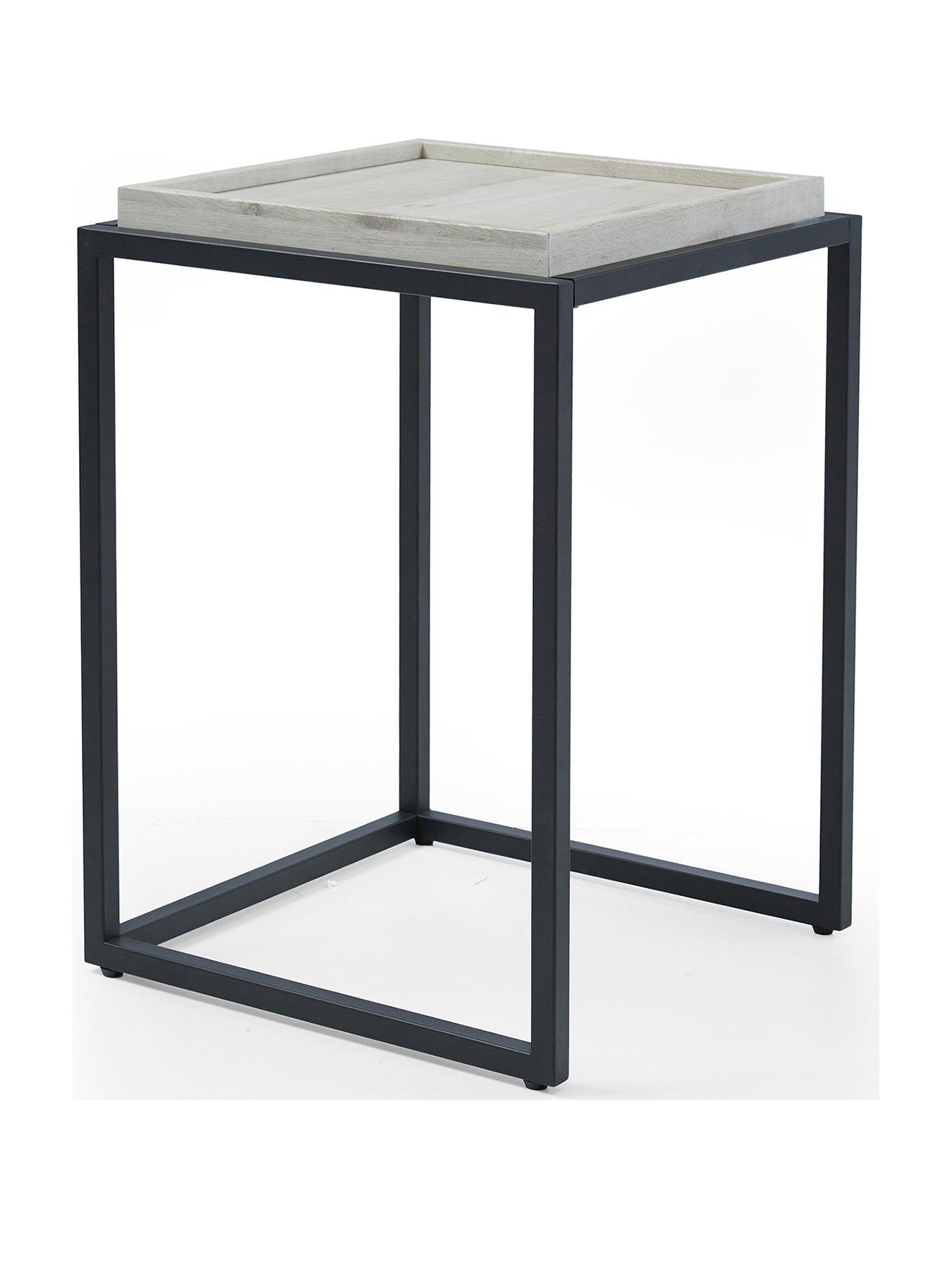 Image 3 of 7 of The Very Collection Harlem Square Nest of 2 Tables - Grey&nbsp;Oak - FSC&reg; Certified