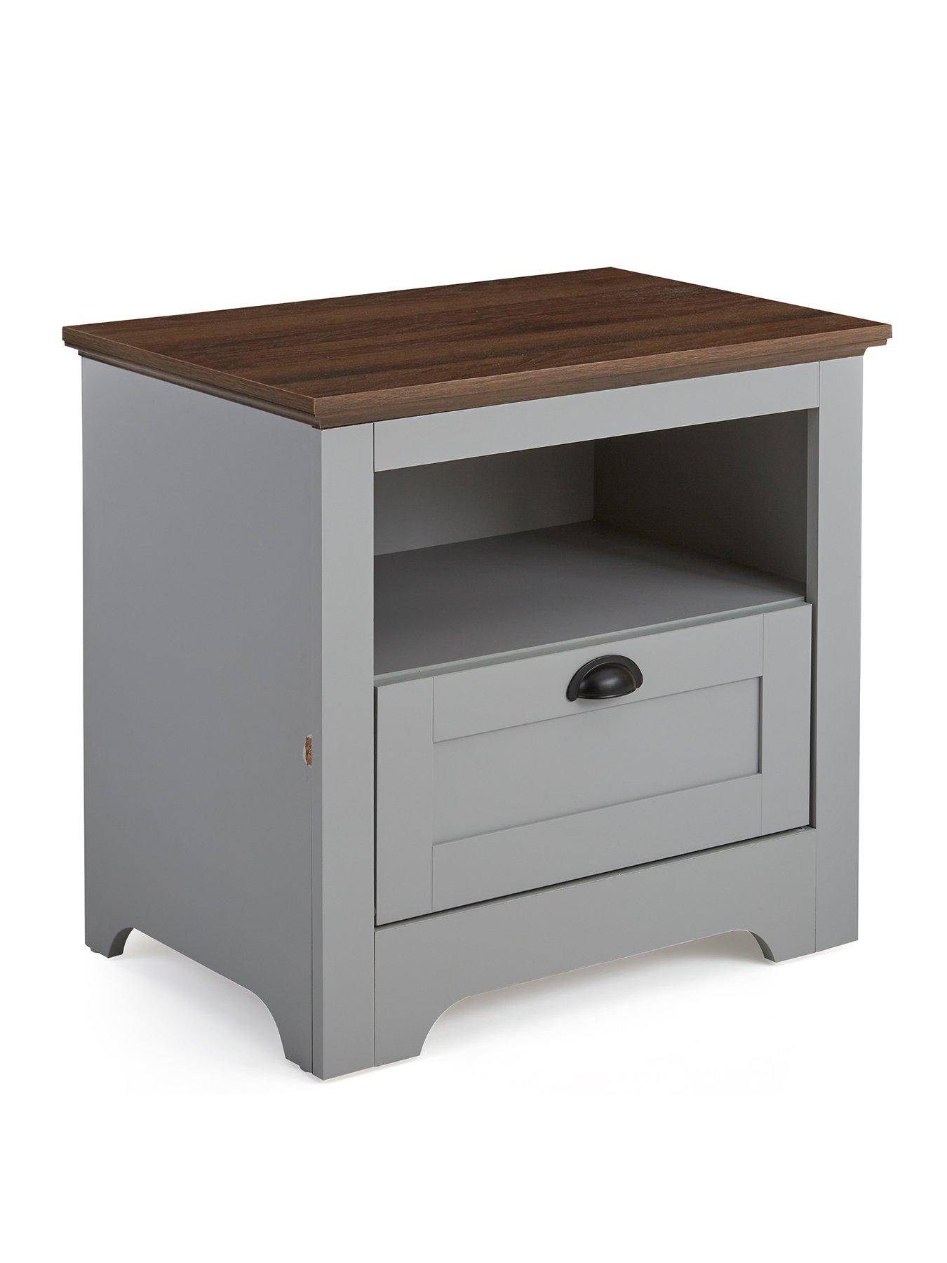 Image 3 of 7 of The Very Collection New Devon Lamp Table - Grey/Walnut&nbsp;- FSC Certified
