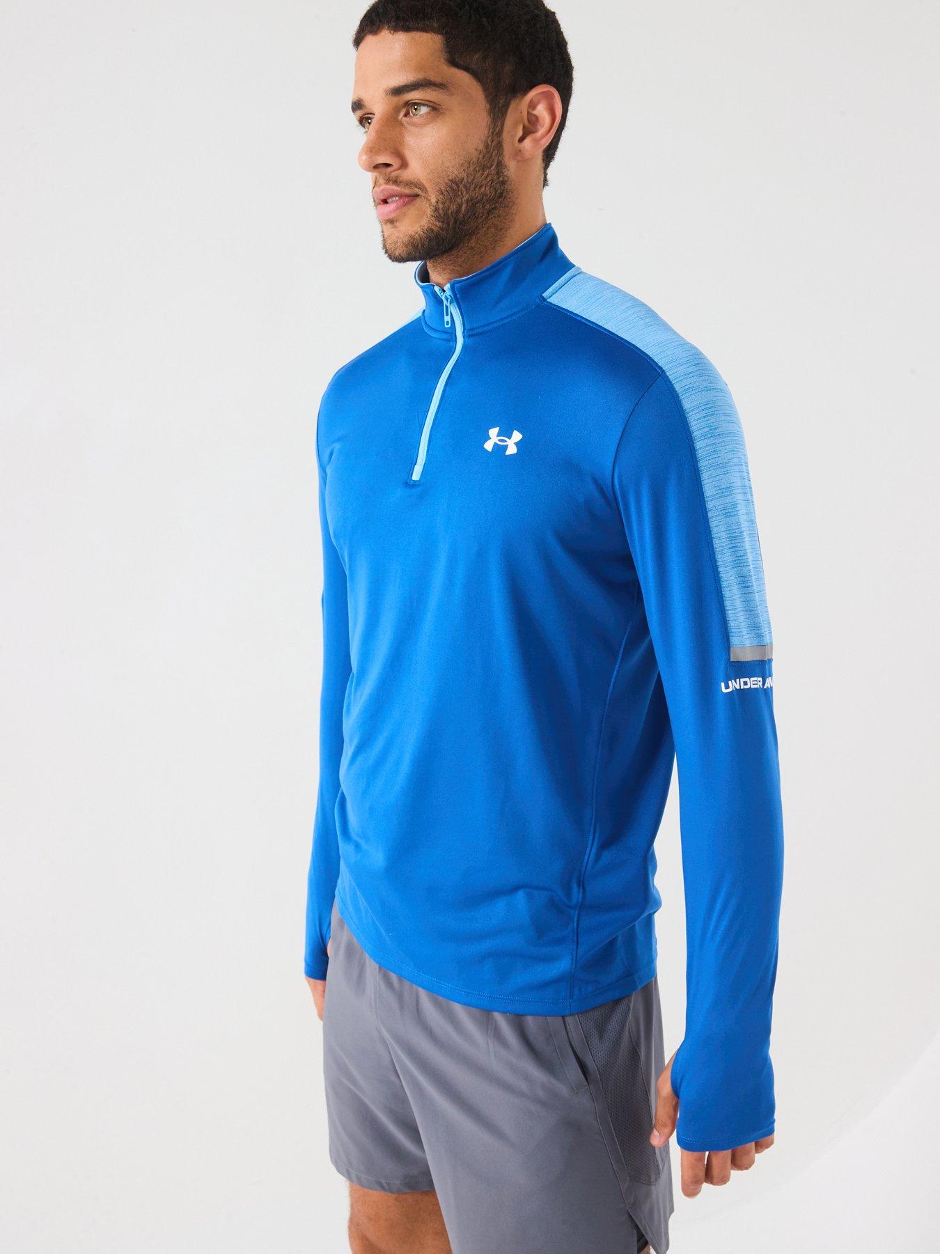 undefined Men's Training Tech Utility 1/4 Zip Top - Blue