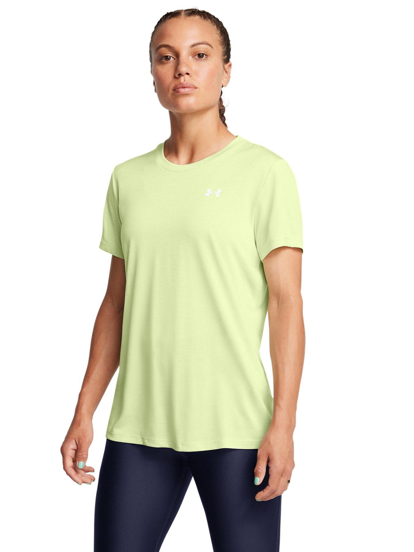undefined Womens Training Tech Short Sleeve Crew Twist T-Shirt - Green