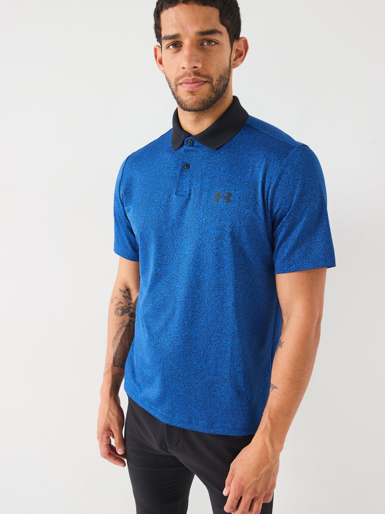 undefined Men's Training Matchplay Printed Polo Shirt - Blue