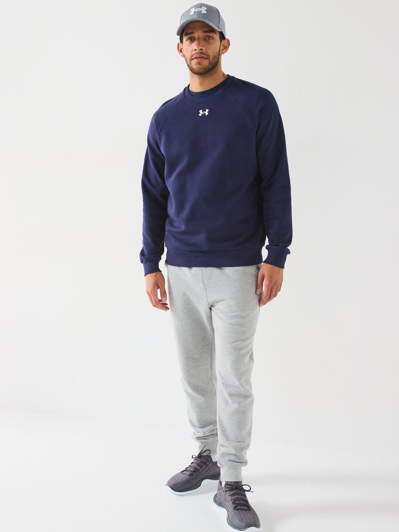 Image 3 of 4 of UNDER ARMOUR Mens Training Rival Fleece Crew - Blue