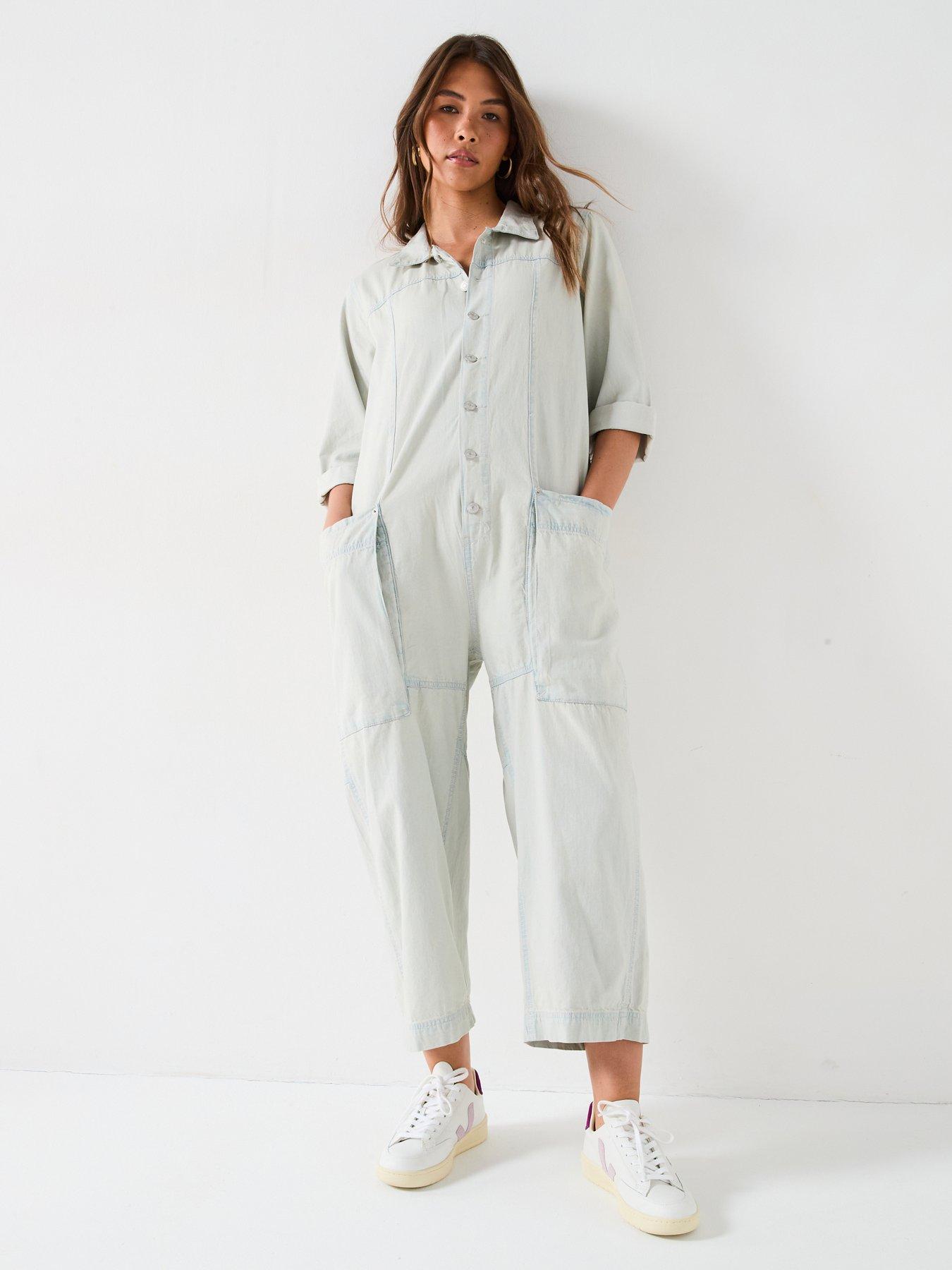 FREE PEOPLE Margarita Jumpsuit Light Blue Very