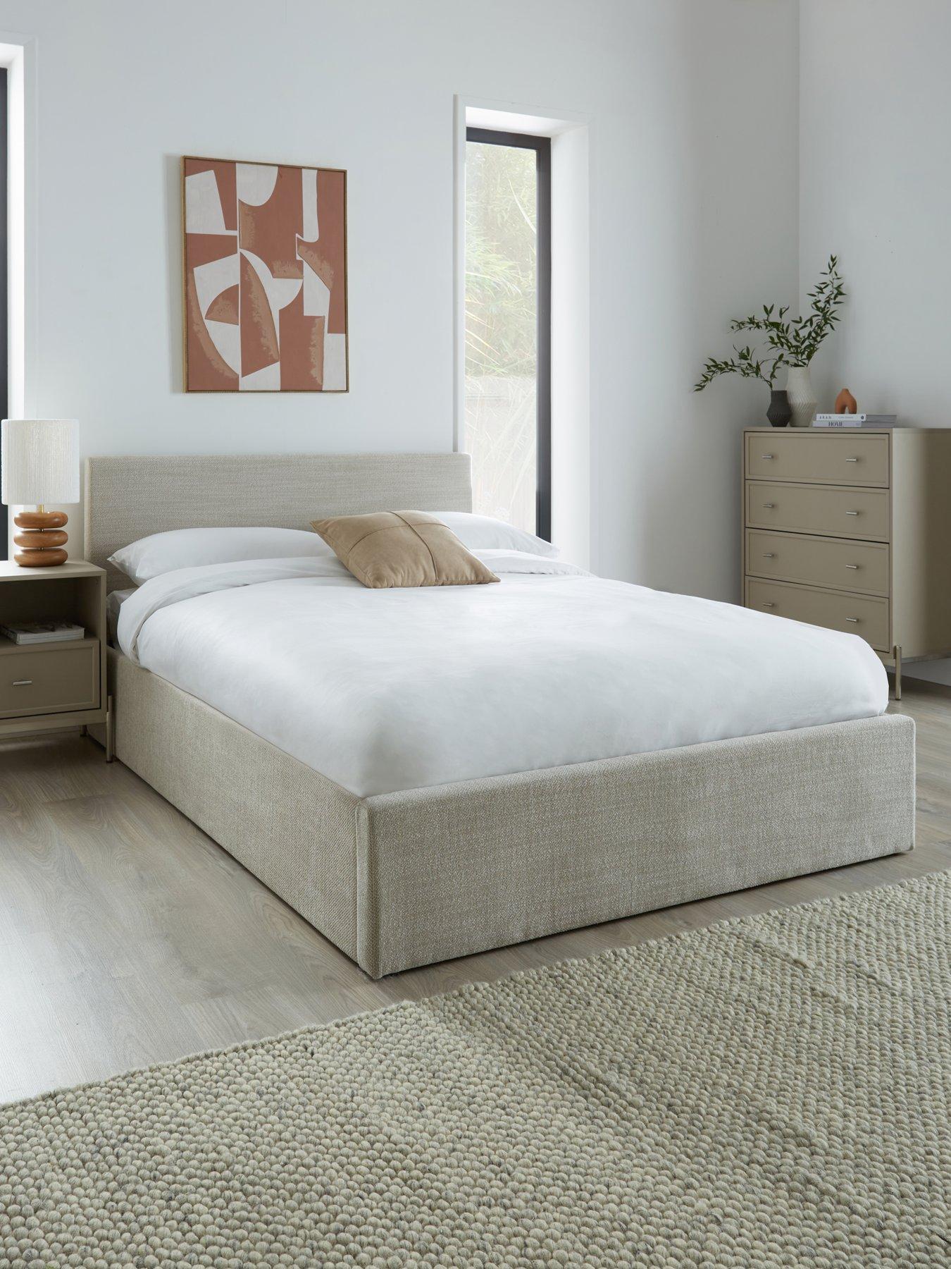 Very Home Porto End Lift Up Storage Ottoman Bed with Mattress Options (Buy  &  SAVE!) - Natural - FSC® Certified