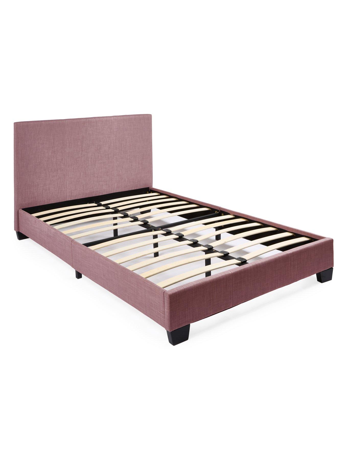 Image 3 of 6 of The Very Collection Riley Fabric Small Double Bed Frame with Mattress Options (Buy &amp; SAVE!) - Antique Rose - FSC&reg; Certified