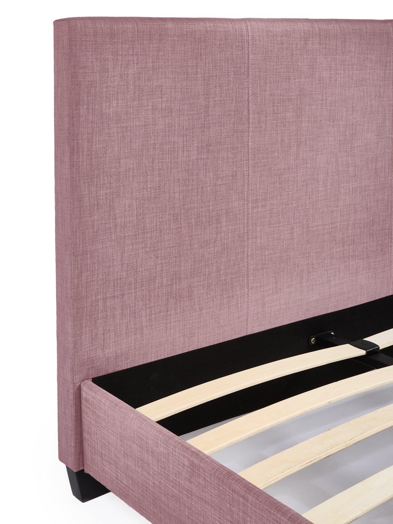Image 4 of 6 of The Very Collection Riley Fabric Small Double Bed Frame with Mattress Options (Buy &amp; SAVE!) - Antique Rose - FSC&reg; Certified